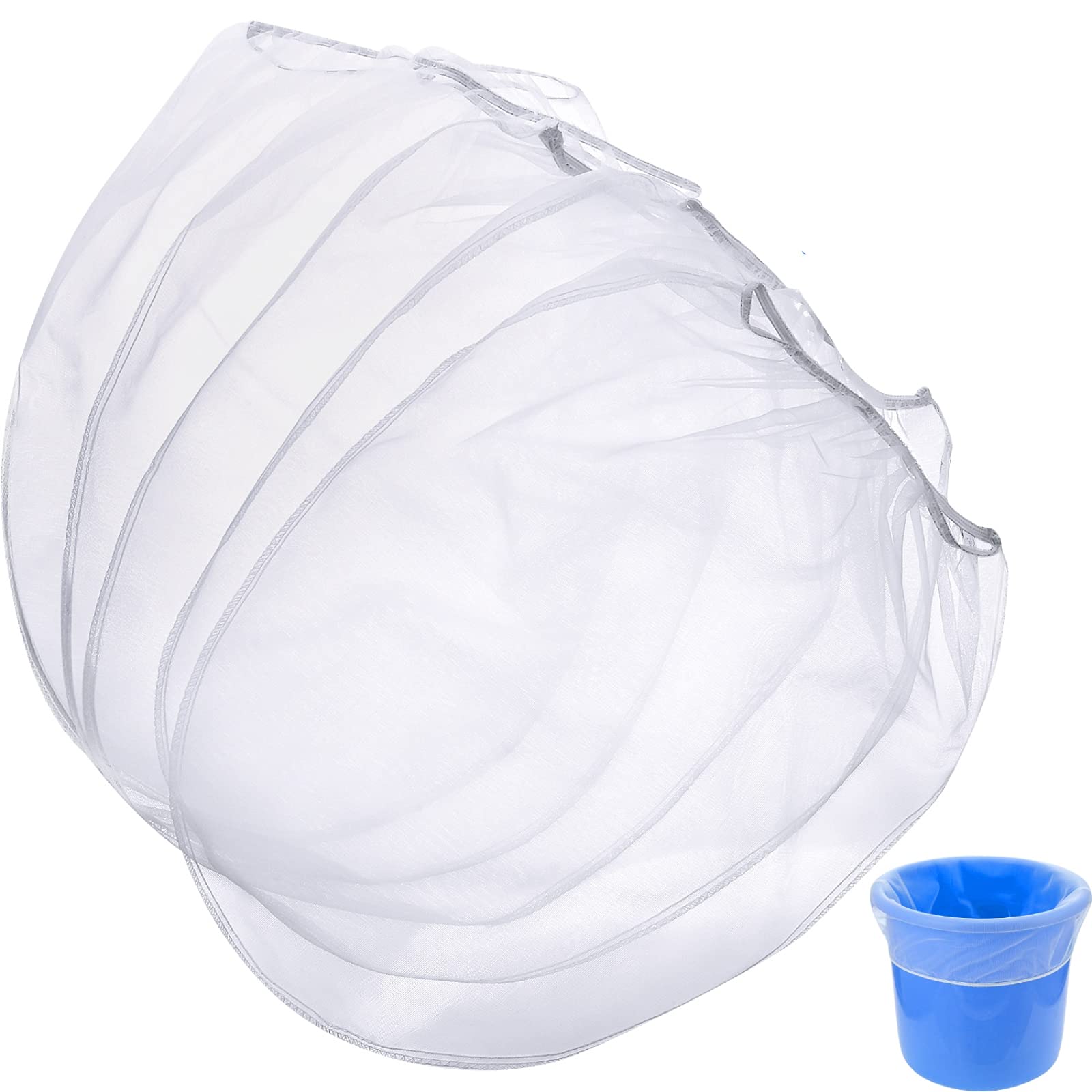 30-Pack White Fine Mesh Paint Strainer Bags - 1 Gallon Elastic Opening Bucket Filters for Hydroponic Painting & Gardening | Perfect for DIY Projects, Home Renovation & Professional Use