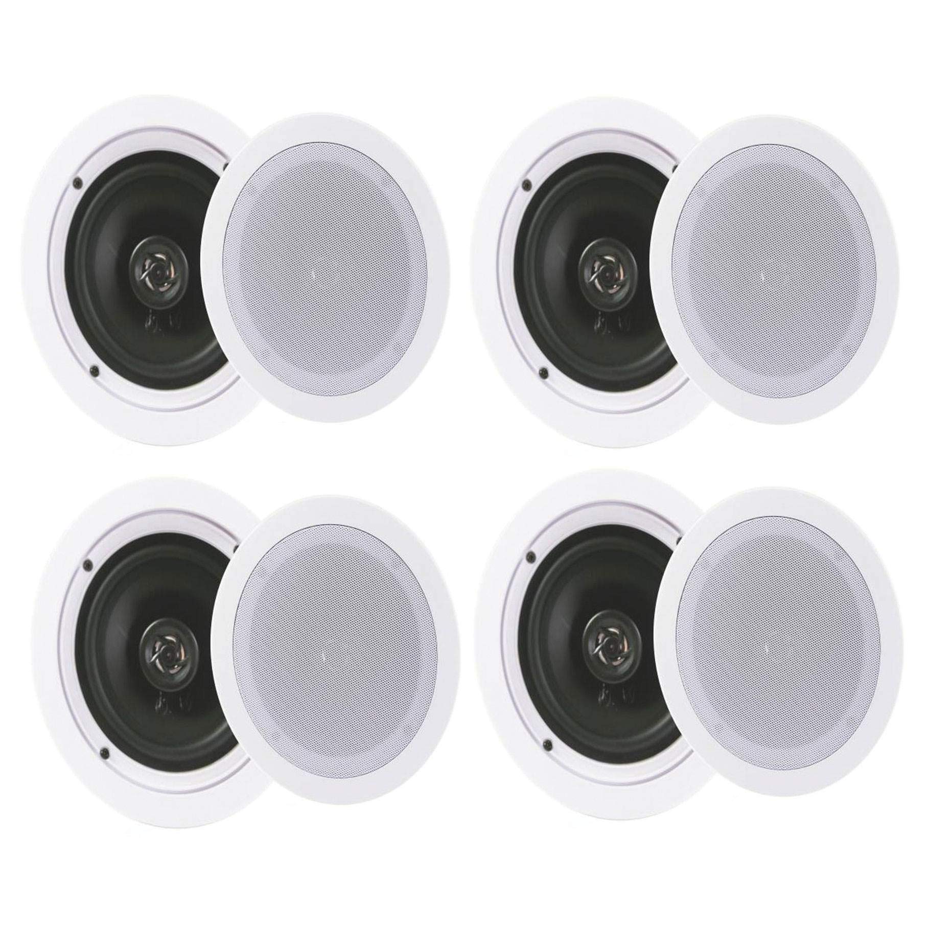 Pyle Audio PDIC1651RD 5.25 Inch 2-Way 150W Ceiling & Wall Mount Speakers (2 Pairs) - Perfect for Home Theater, Background Music & Office Sound Systems