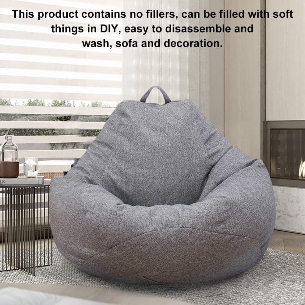 Comfy Bean Bag Chair for Adults - Indoor & Outdoor Floor Recliner with Washable Cover - Perfect for Living Room, Bedroom, Patio, and Dorm Relaxation