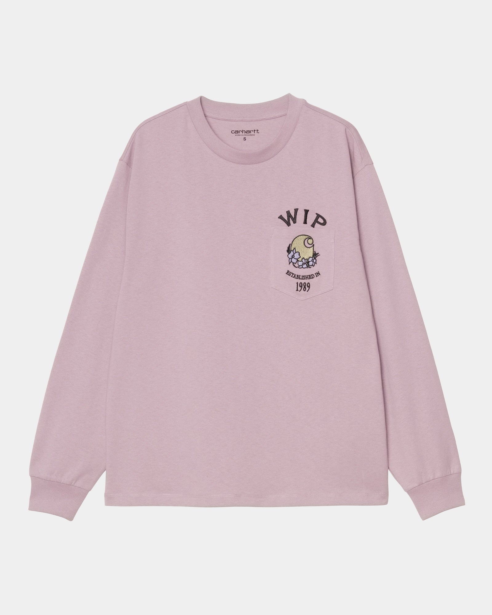 Women's Long Sleeve Pocket T-Shirt - Soft Cotton Casual Tee in Pink Fog | Perfect for Everyday Wear, Work & Weekend Outfits