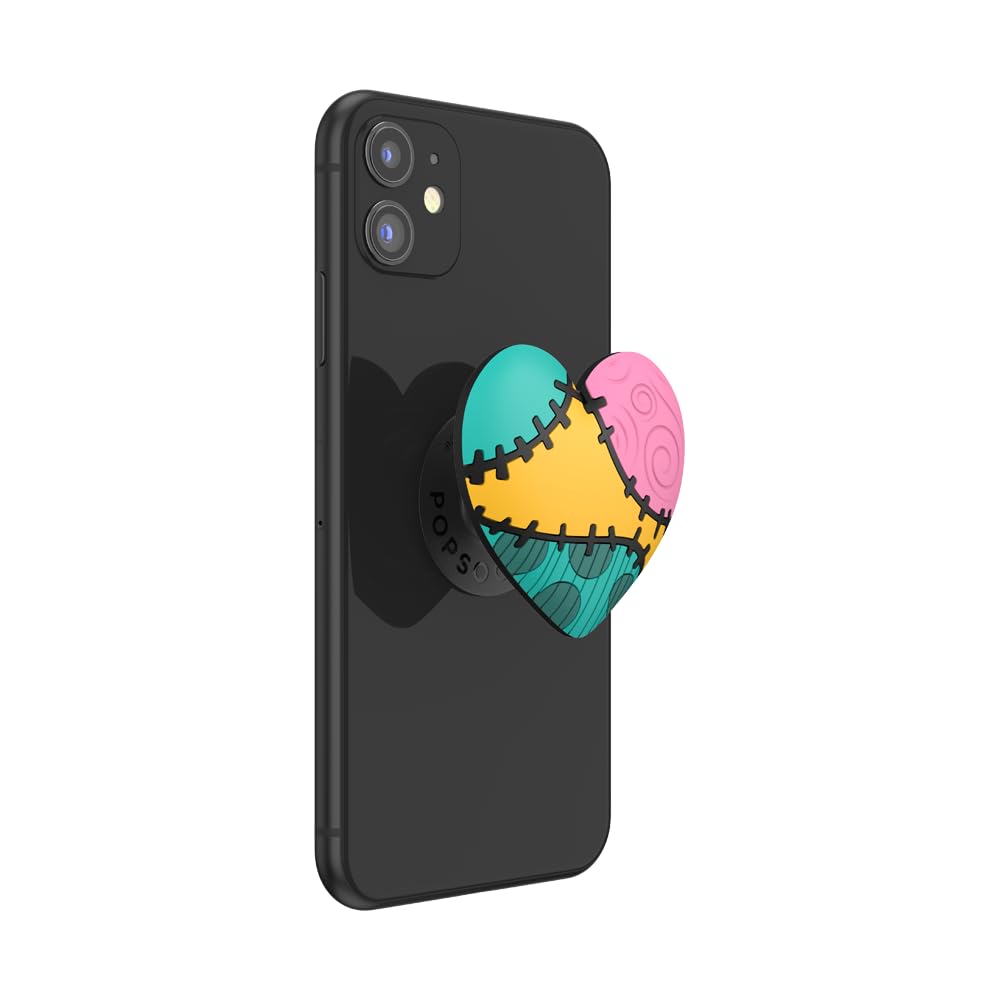 POPSOCKETS Nightmare Before Christmas Phone Grip with Expanding Kickstand - PopOut Sally's Heart Design for Secure Hold & Hands-Free Viewing, Perfect for Phones, Tablets & Laptops