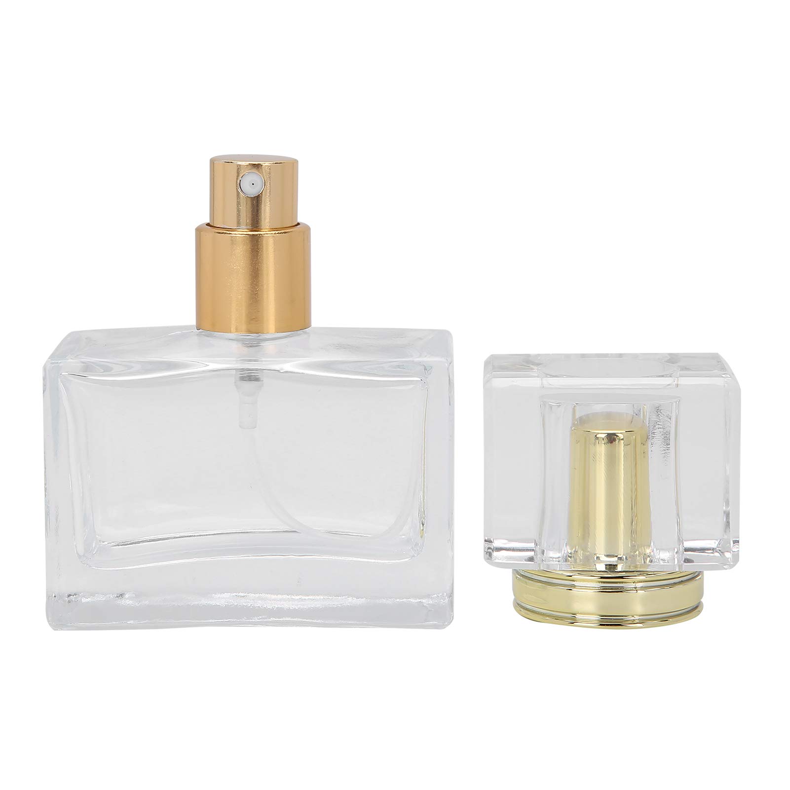 Dioche 3-Pack 30ml Clear Glass Perfume Atomizer Spray Bottles - Refillable Empty Perfume Bottles with Gold Dispenser for Travel, Makeup & Fragrance Storage | Perfect for DIY Essential Oils, Cologne & Cosmetic Liquids