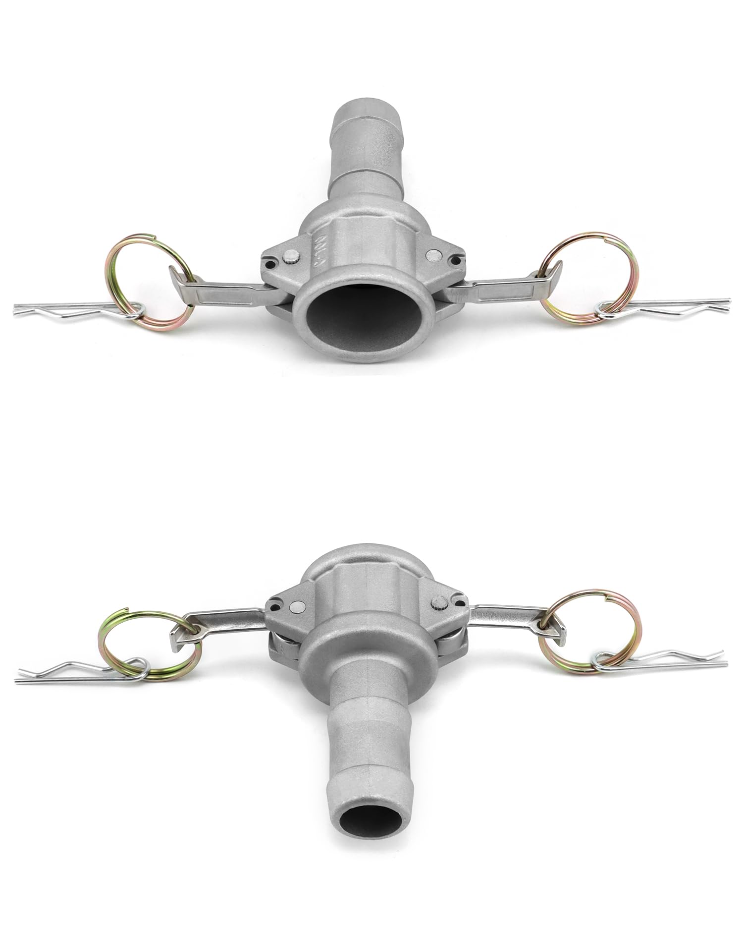 QWORK 4 Pack Aluminum Alloy Type C Camlock Hose Fitting - 1