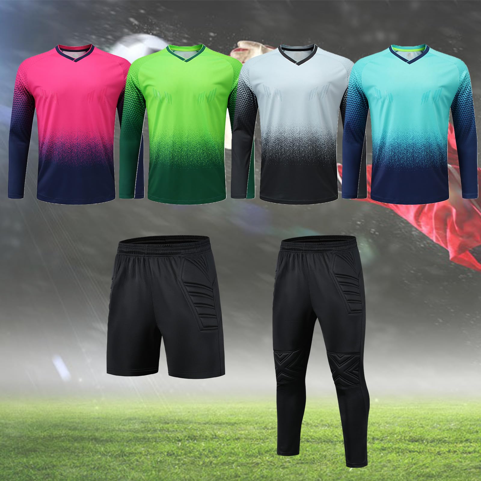 Custom Personalized Padded Goalie Jersey with Name & Number - Youth & Adult Goalkeeper Uniform for Soccer, Hockey & Lacrosse - Perfect for Games, Training & Team Events