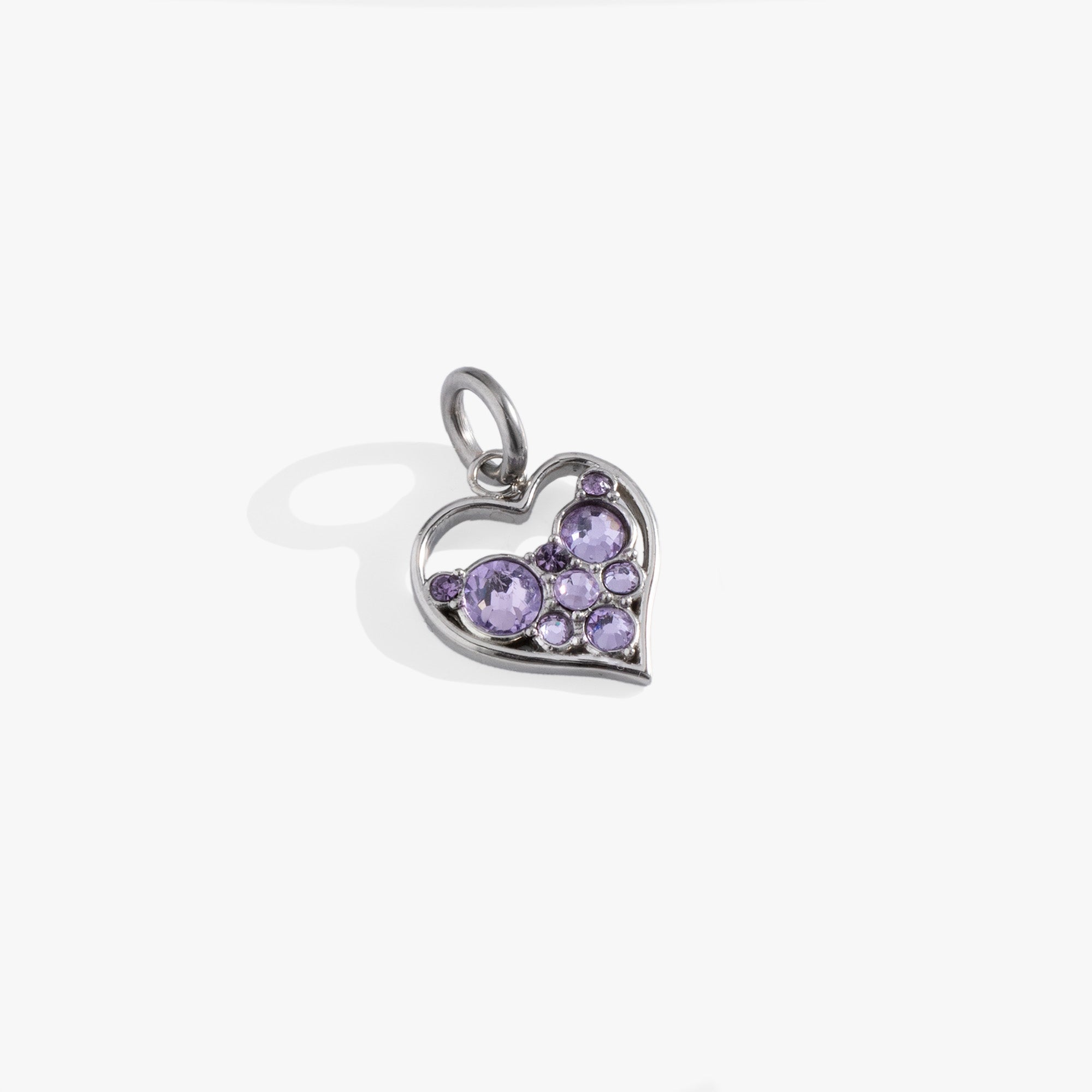 Crystal Heart Interchangeable Charm Necklace - Elegant Jewelry Gift for Women - Perfect for Valentine's Day, Anniversary & Romantic Occasions