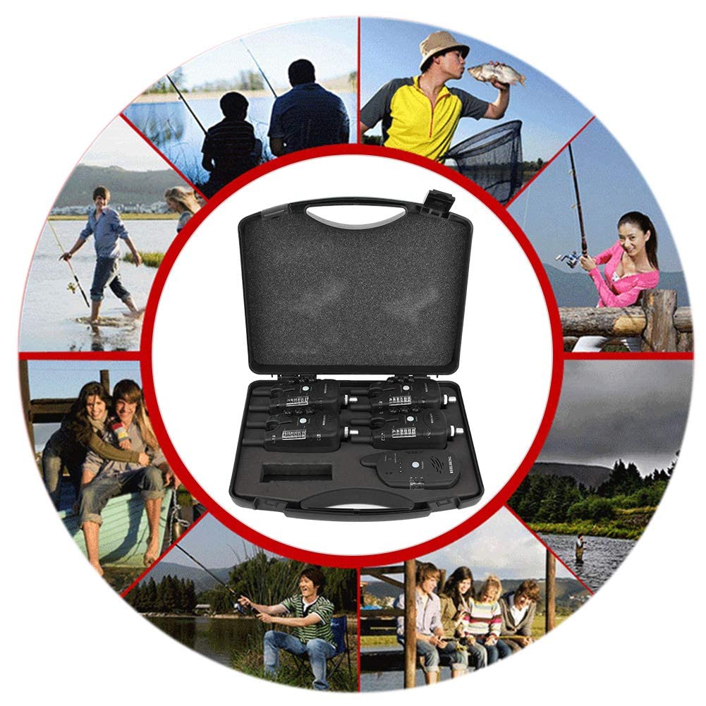 ABS LED Electronic Fish Bite Alarm with Sound Alert - Waterproof Fishing Bite Indicator for Night Fishing, Carp Fishing, and Bank Fishing Accessories
