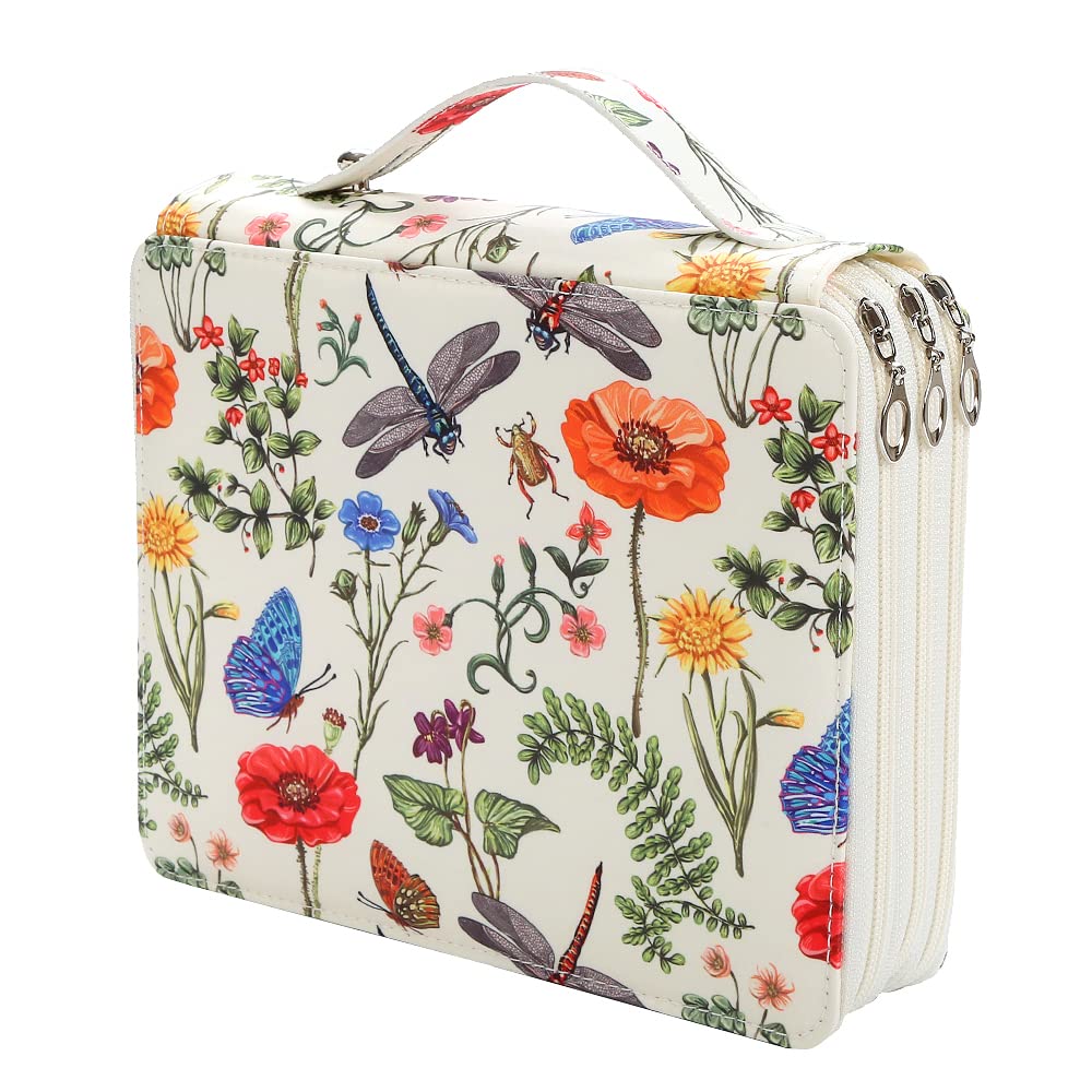 LBXGAP Portable 120-Slot Colored Pencil Case Organizer with Printed Patterns - Artist Pencil Holder for Watercolor Pencils, Perfect for Sketching, Drawing & Art Classes
