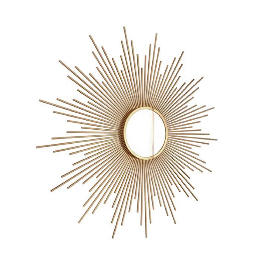 LZDD 70cm Decorative Starburst Mirror - Vintage Sunburst Wall Mirror for Living Room, Bedroom & Entryway Decor | Metal Retro Hanging Mirror for Home & Office
