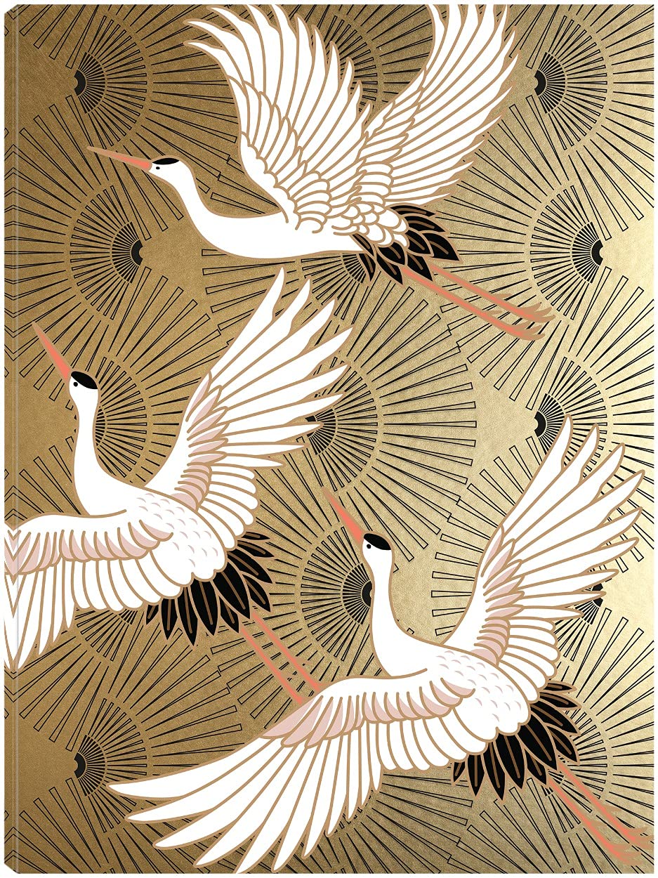 Premium Japanese Crane Art Canvas Wall Decor by Artist Nikki Chu - Elegant Home & Office Wall Art for Living Room, Bedroom, Bathroom, Kitchen, Bar & Dining Area - Ready to Hang 24x32 Inch - Perfect for Zen Decor, Asian-Inspired Interiors & Modern Spaces