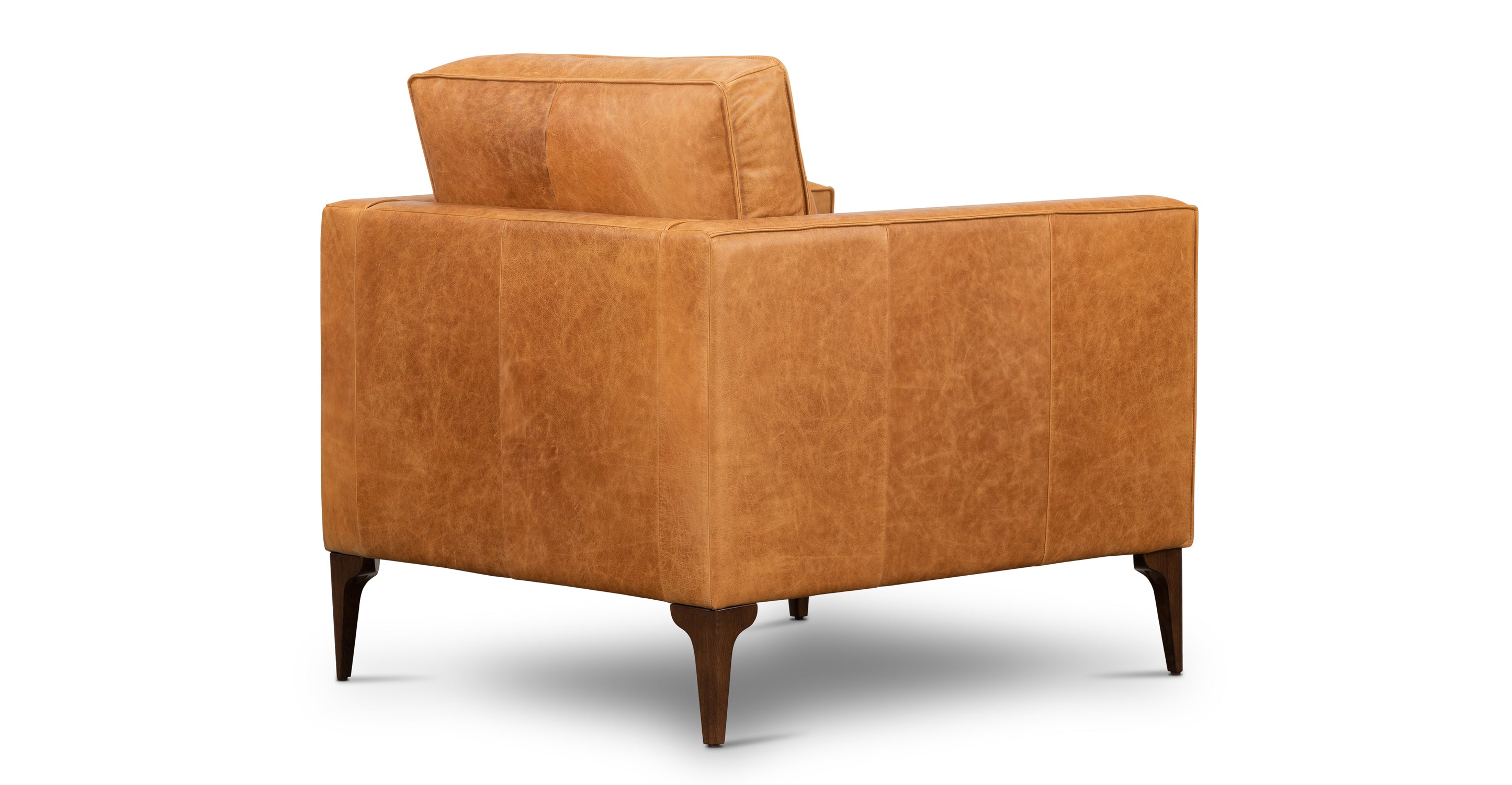 Premium Mateo Genuine Leather Lounge Chair - Modern Comfort for Living Room, Office & Reading Nook - Handcrafted Recliner with Ergonomic Support