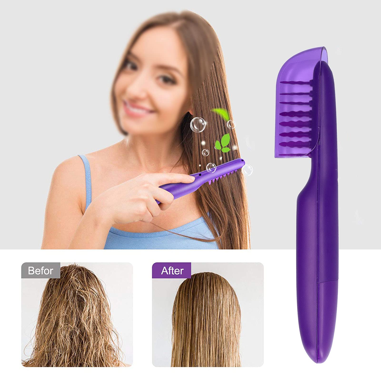 Professional Hair Straightener Comb - Durable Heat-Resistant Electric Hairbrush for Kids & Adults - Detangle & Smooth Hair - Perfect for Home, Travel & Salon Styling