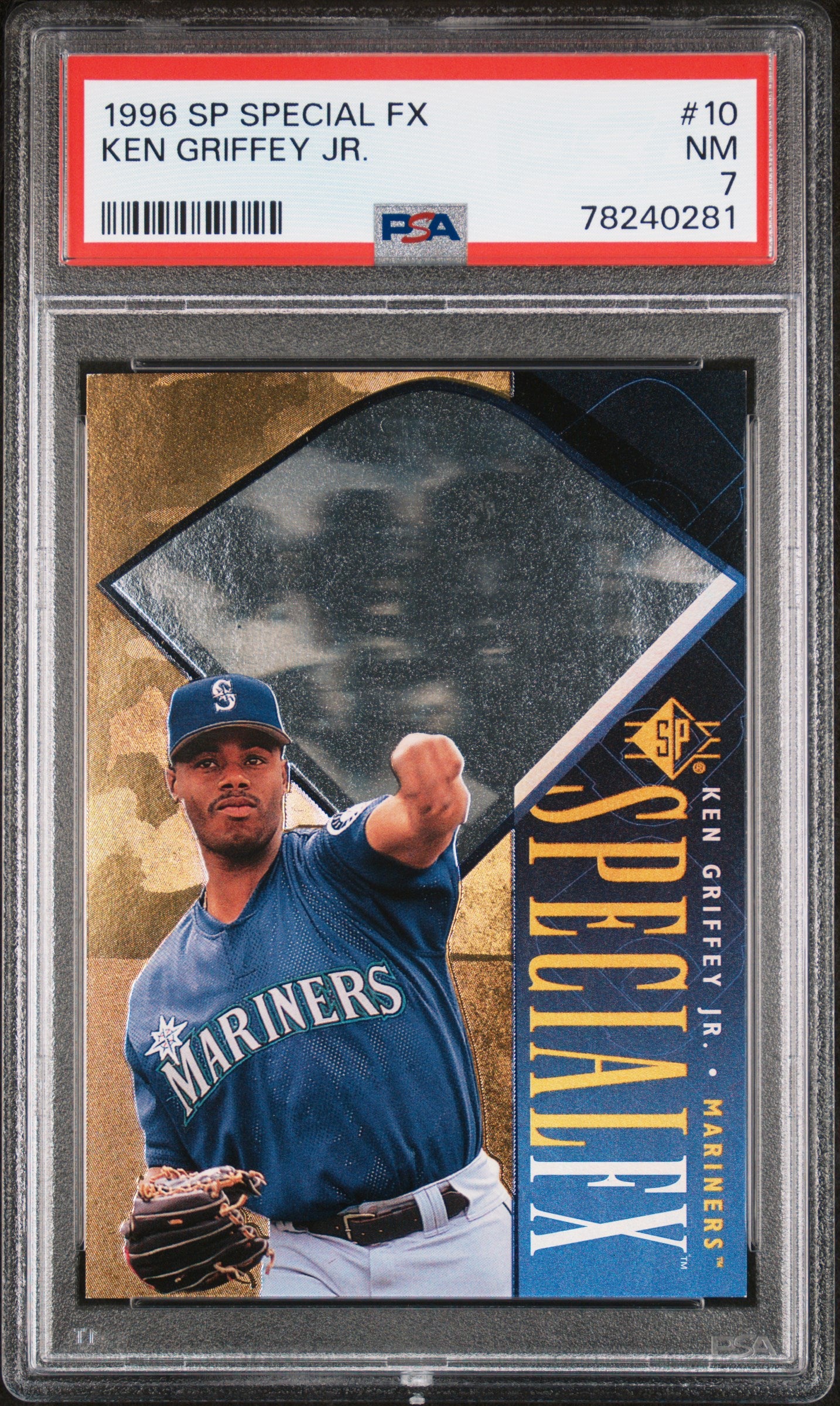 1996 SP Special F/X Ken Griffey Jr. #10 PSA 7 Graded Baseball Card - Perfect for Collectors & Sports Memorabilia Displays