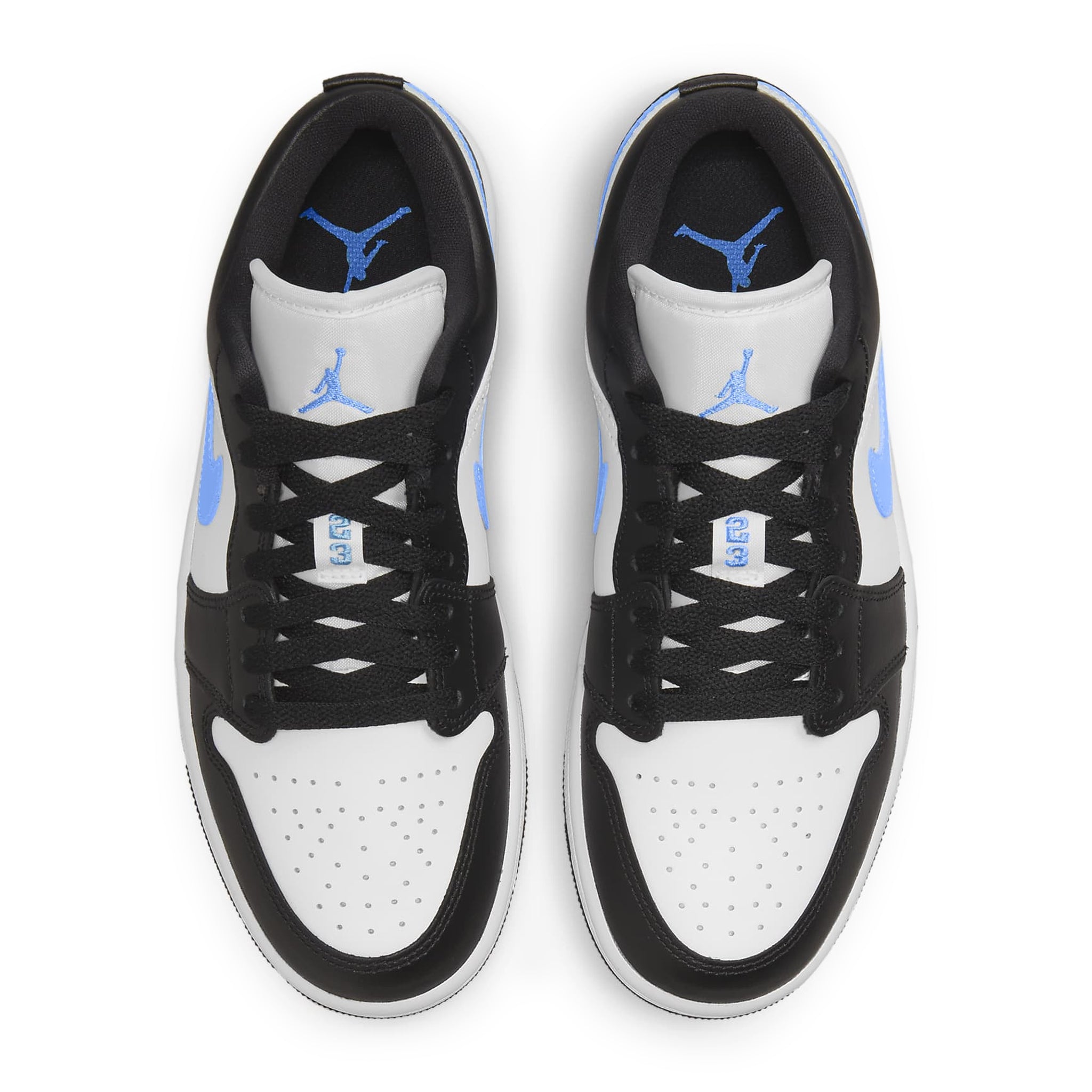 Air Jordan 1 Low Sneakers - Black, University Blue & White Women's Basketball Shoes for Casual Wear & Street Fashion