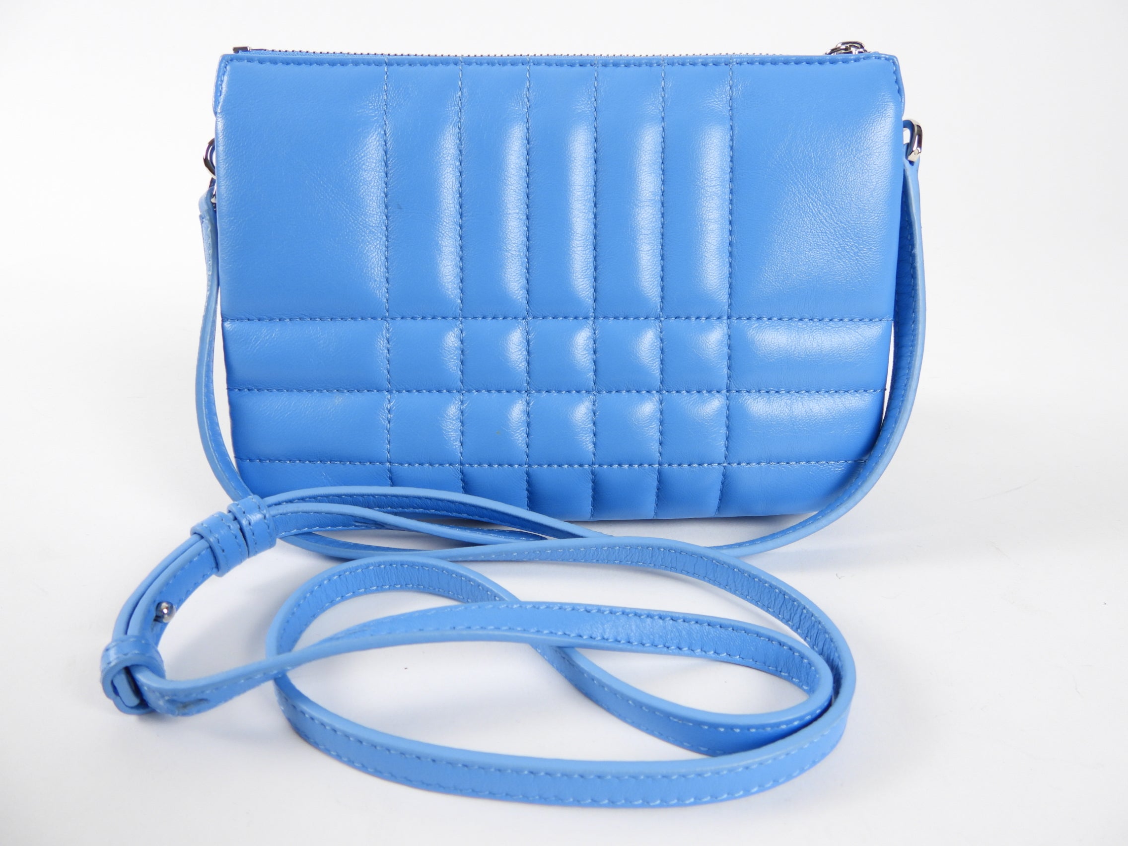 Burberry Blue Quilted Leather Lola Twin Duo Crossbody Bag - Luxury Designer Handbag for Women | Perfect for Work, Travel & Evening Out