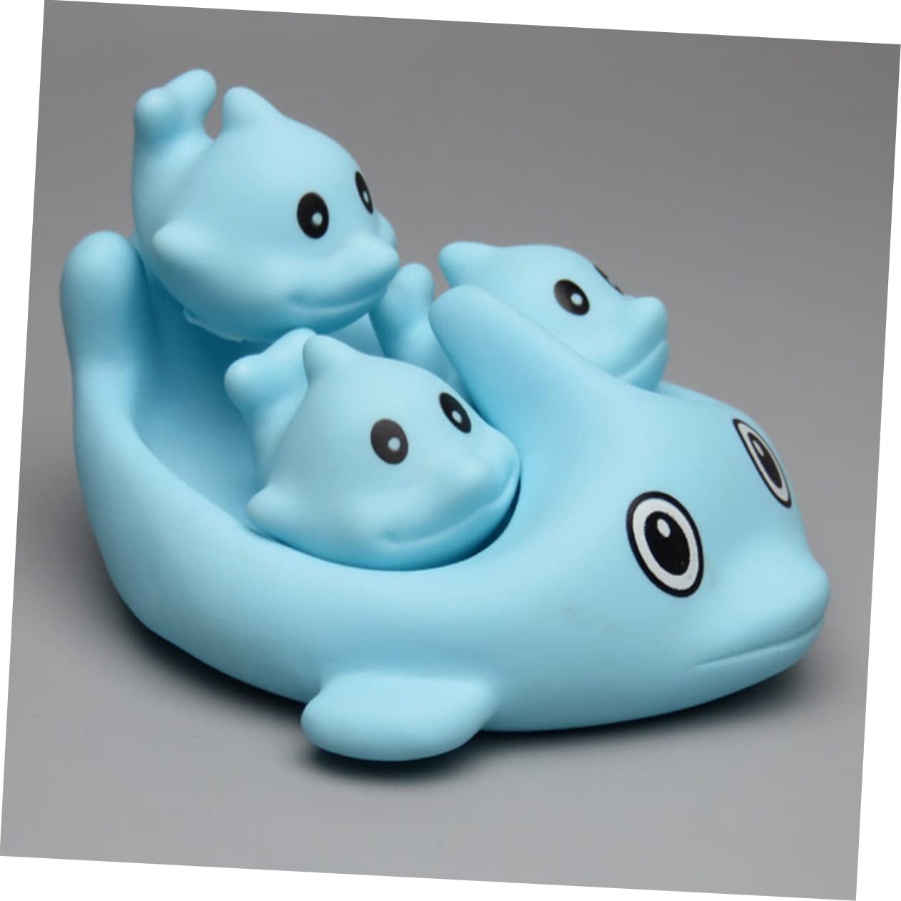 FAVOMOTO 4 Pack Bath Toys for Kids - Waterproof Vinyl Shower Games Set in Sky Blue - Fun Bathtime Play for Toddlers & Infants
