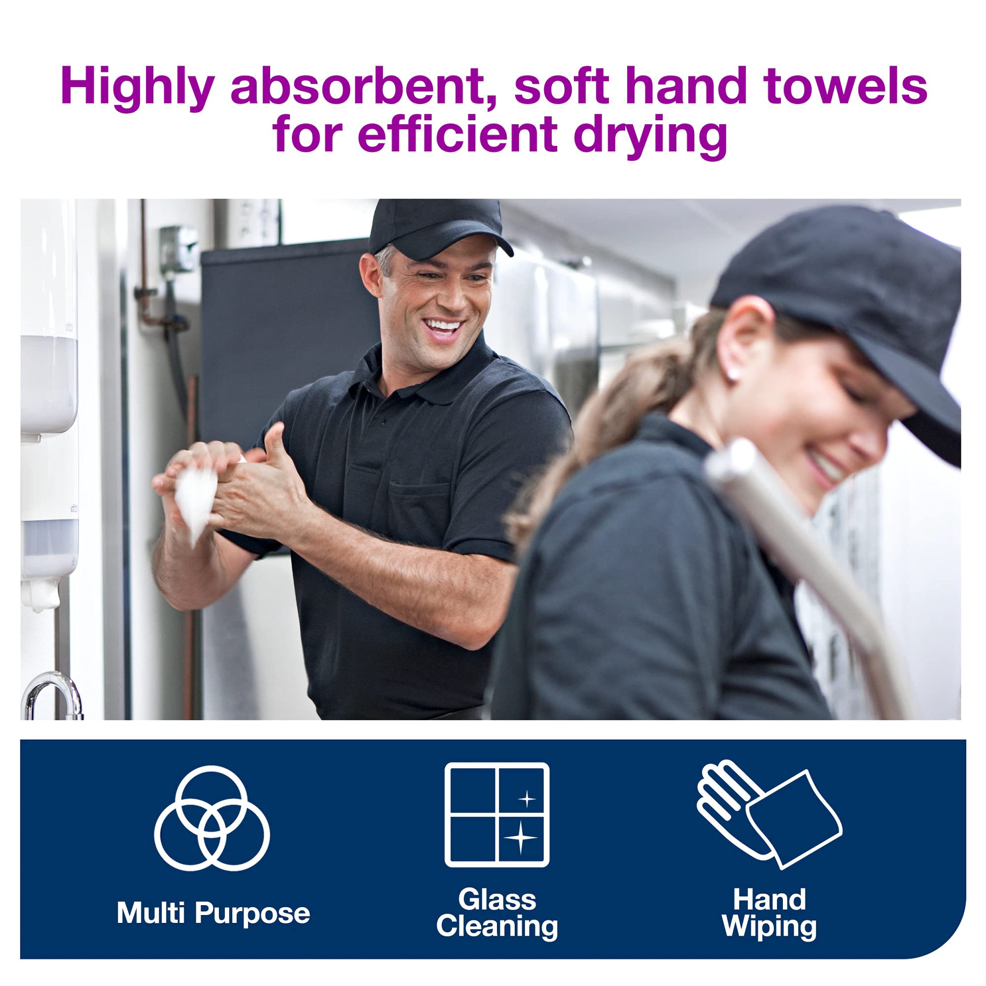 Tork Basic Mini Centerfeed Paper Towel White M1 | High Absorbency | 12 x 266 Sheets (121225) | Ideal for Home, Office & Restaurant Use