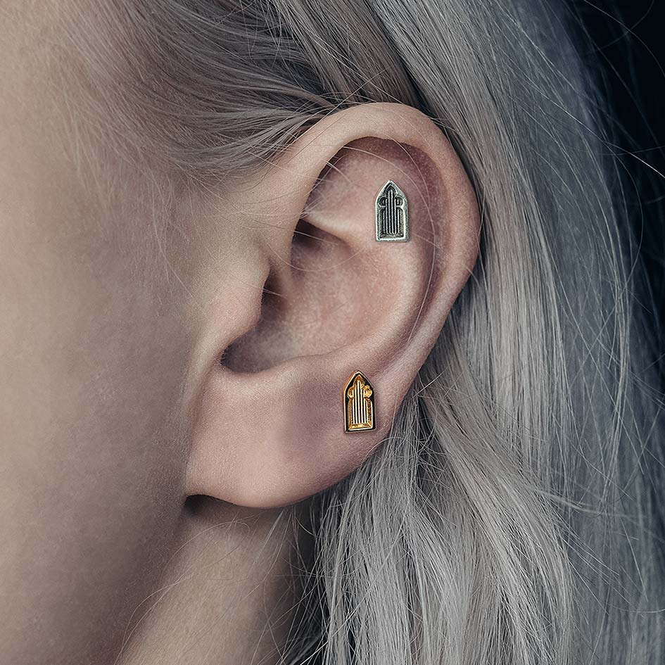 CHALICE Gothic Arch Stud Earrings - Sterling Silver Earrings for Women | Perfect for Gothic Fashion, Night Out & Alternative Style