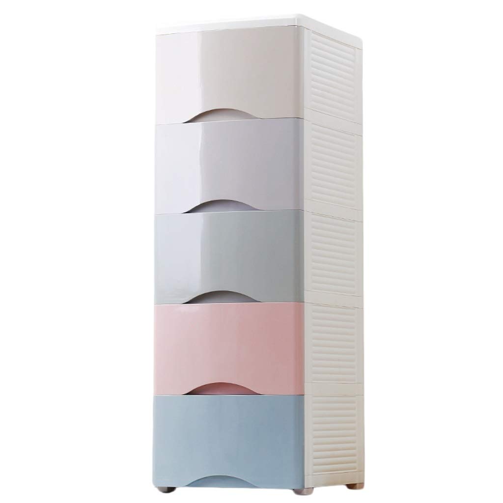 42cm Wide 7-Layer Plastic Storage Cabinet - Baby Wardrobe Organizer with Thickened Drawers for Nursery, Kids Room & Closet (Macaron Color) | Space-Saving & Durable Baby Clothes & Toy Storage Solution