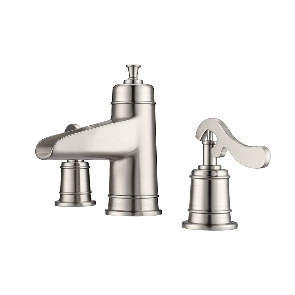 Batson Widespread Bathroom Faucet - Modern 8 Inch Lavatory Sink Faucet with High Arc Spout for Bathroom Vanity, Perfect for Home, Hotel, and Commercial Use