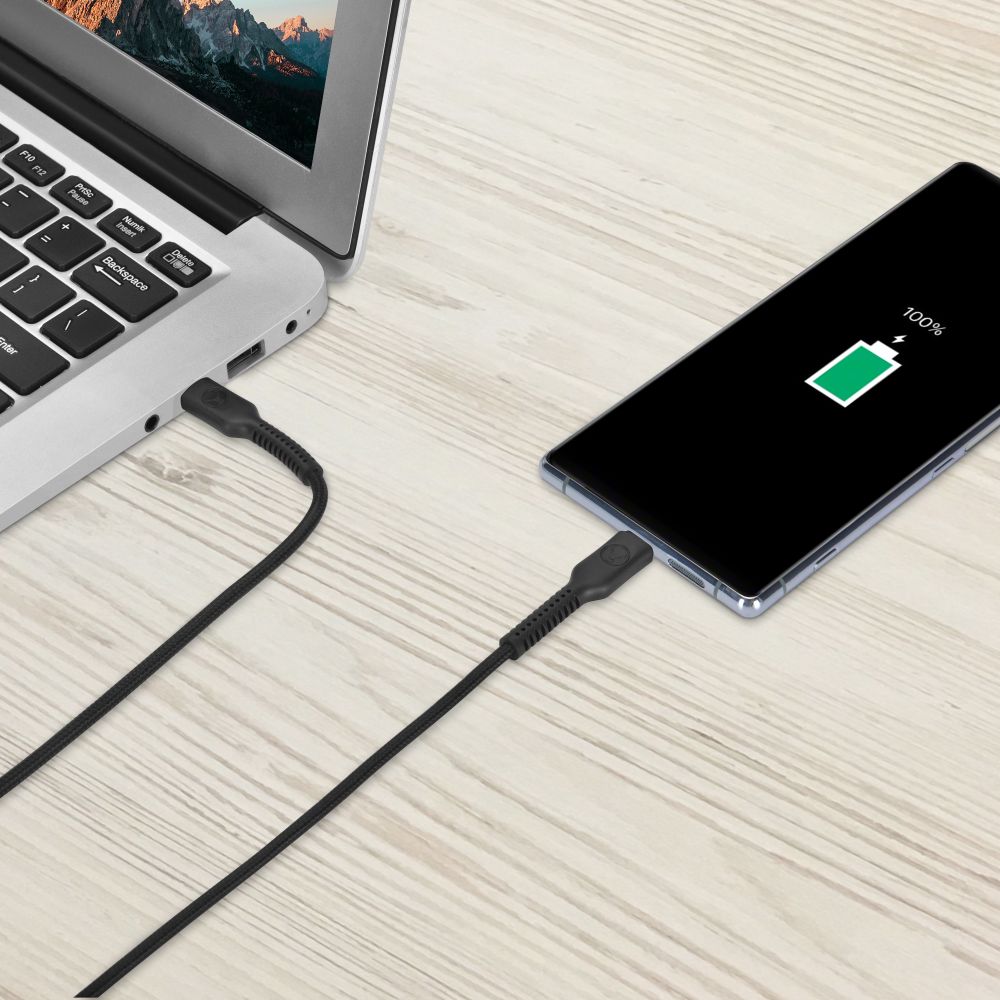 Bonelk 6.6ft USB C to USB C Cable 100W Fast Charging, Nylon Braided Durable & Tangle-Free, PD Compatible for MacBook Pro/Air, iPad Pro, Galaxy S23/S22, Pixel 7/6 - Perfect for Home, Office & Travel Charging