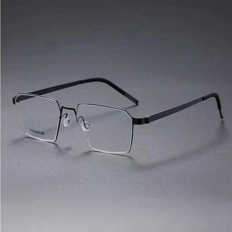 Aimee Women's Full Rim Square Screwless Titanium Eyeglasses Frame 49628 - Lightweight & Durable for Work, Reading & Fashion