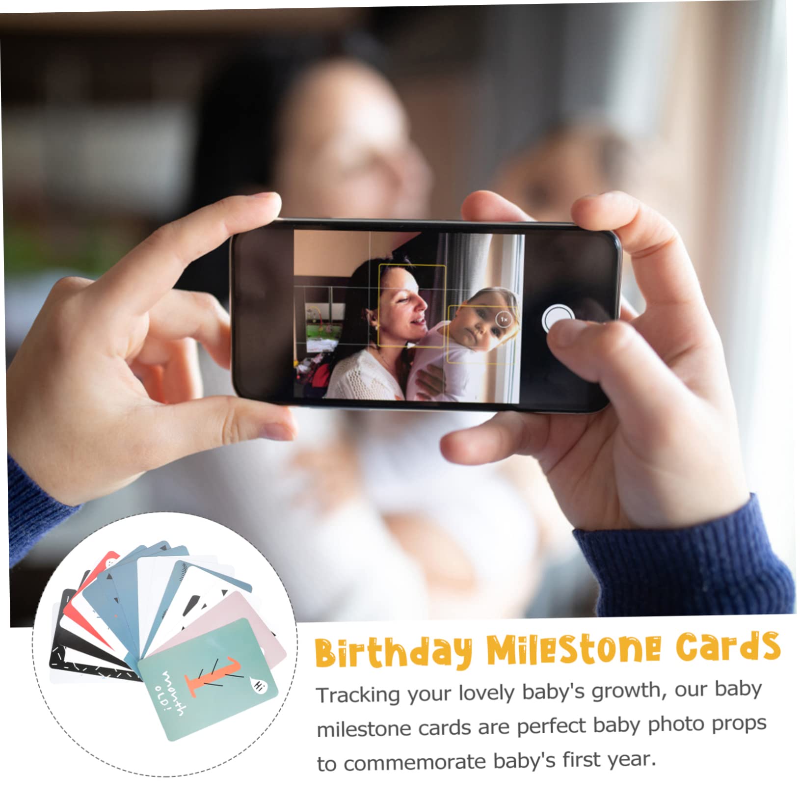 ORFOFE 2 Sets Baby Milestone Cards - Newborn to 12 Months Photo Props for Monthly Milestones, Baby Shower Gift, First Birthday - 20pcs x 2 - Perfect for Monthly Photo Shoots, Baby Album, and Milestone Tracking