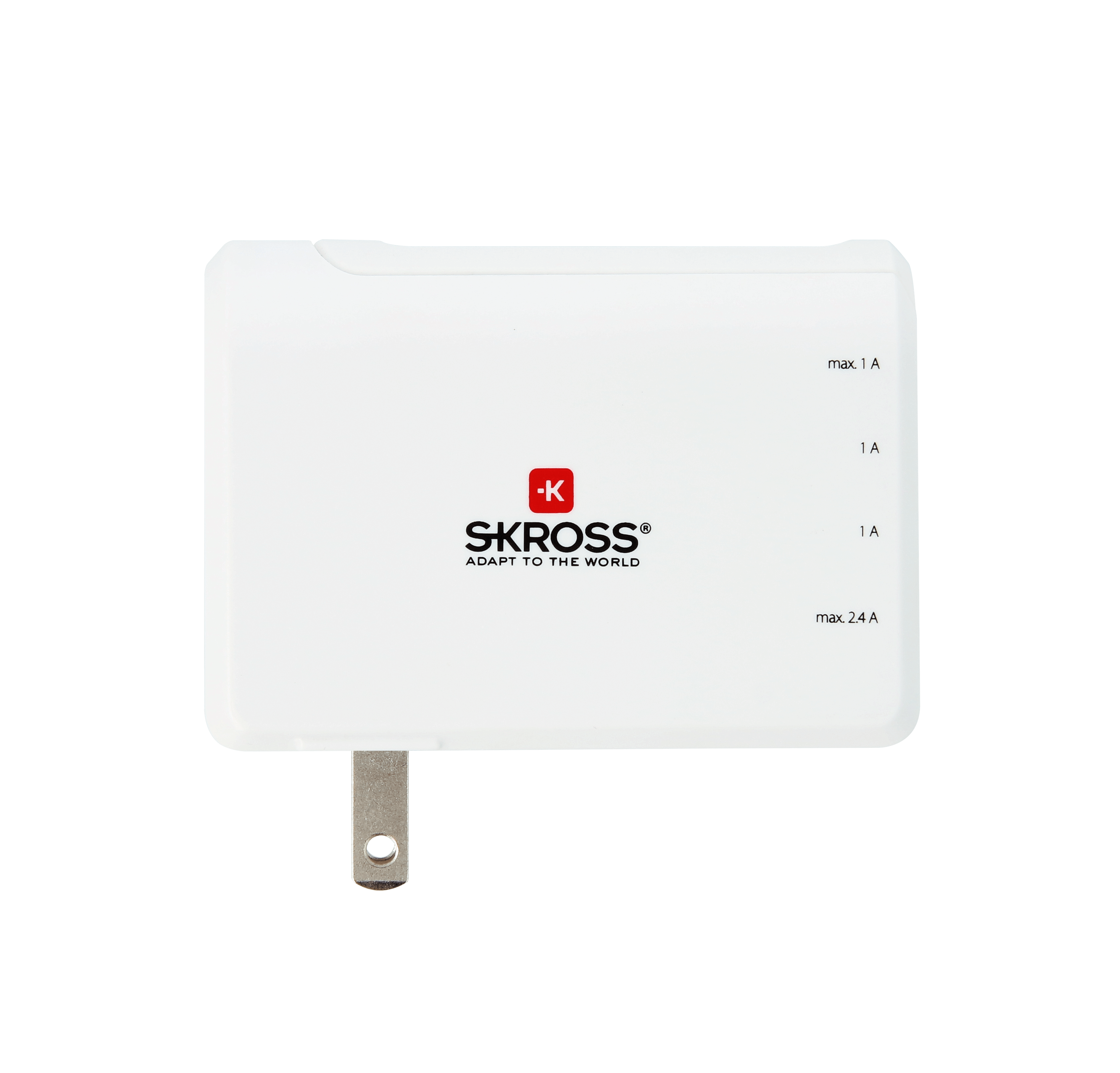 SKROSS 4-Port USB Wall Charger for iPhone, Android & More - Fast Charging Power Adapter for Home, Office & Travel