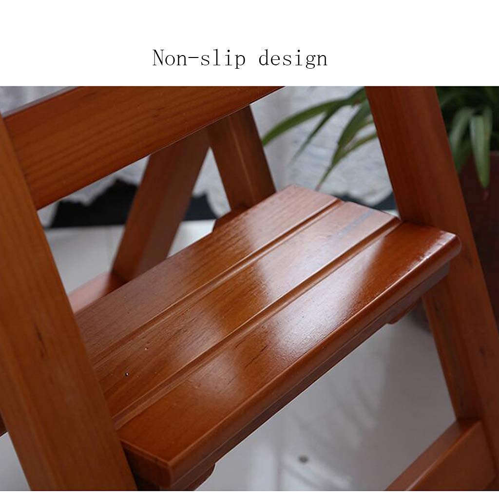 Foldable Wooden Step Stool for Kitchen, Garden & Home Use - Portable Ladder Stool for Kids & Adults - Multi-Purpose Plant Stand & Household Stair Chair - Perfect for Reaching High Shelves, Gardening & Home Decor