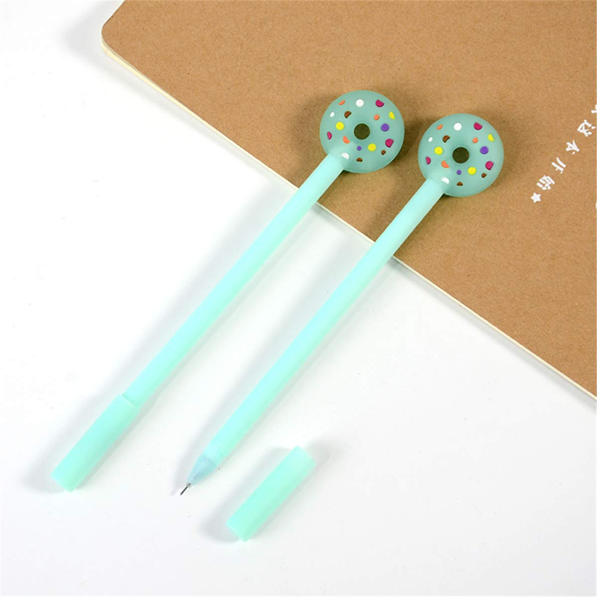 Original Fashion Designed Gel Pens - Cute Cartoon Doughnut-Shaped Ballpoint Pens, Creative Stationery & Office Supplies (6-Pack) for School, Work & Gift Giving