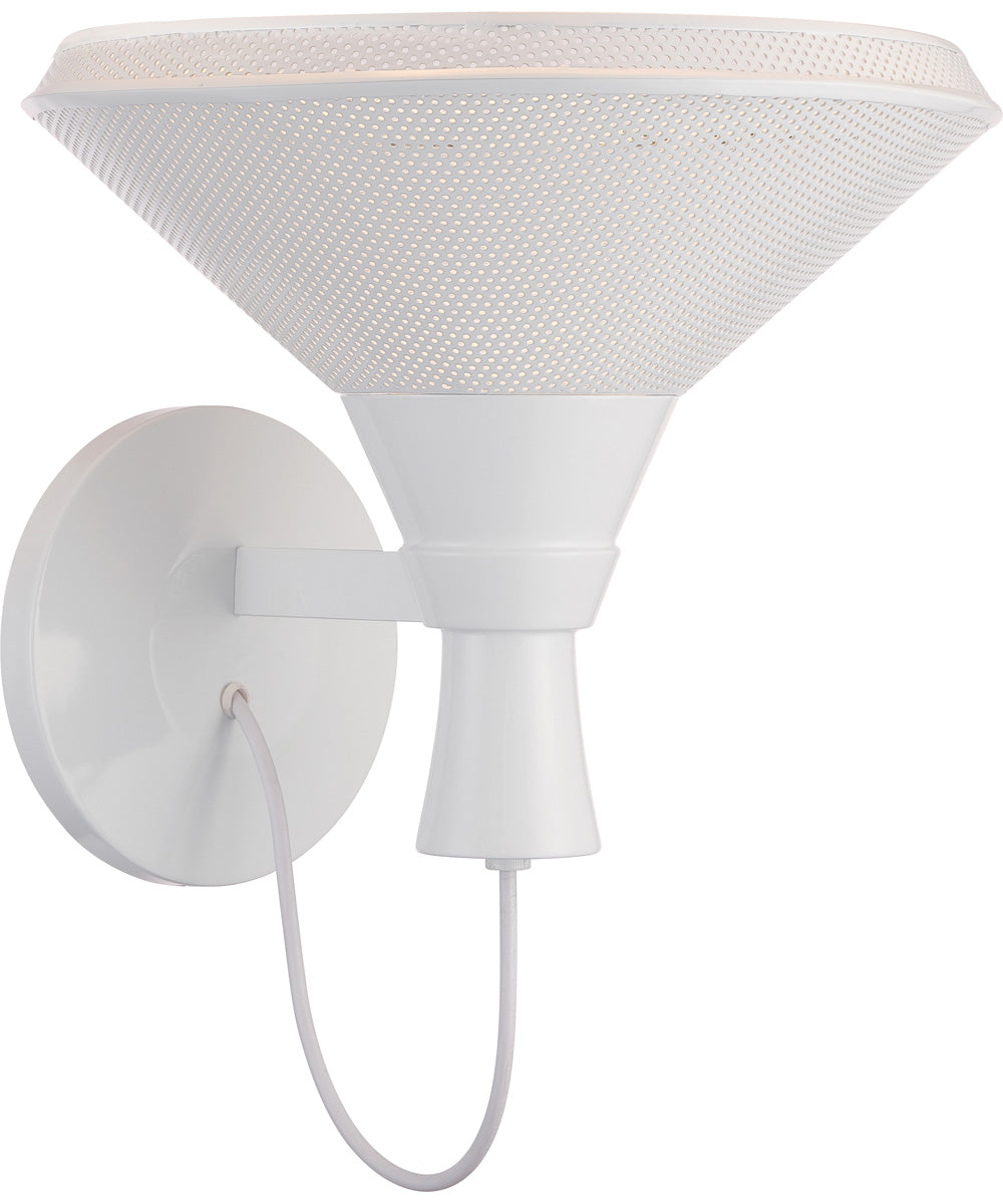 13W Luger 1-Light Vanity Wall Sconce in Glacier White - Perfect for Bathroom, Bedroom, and Hallway Lighting