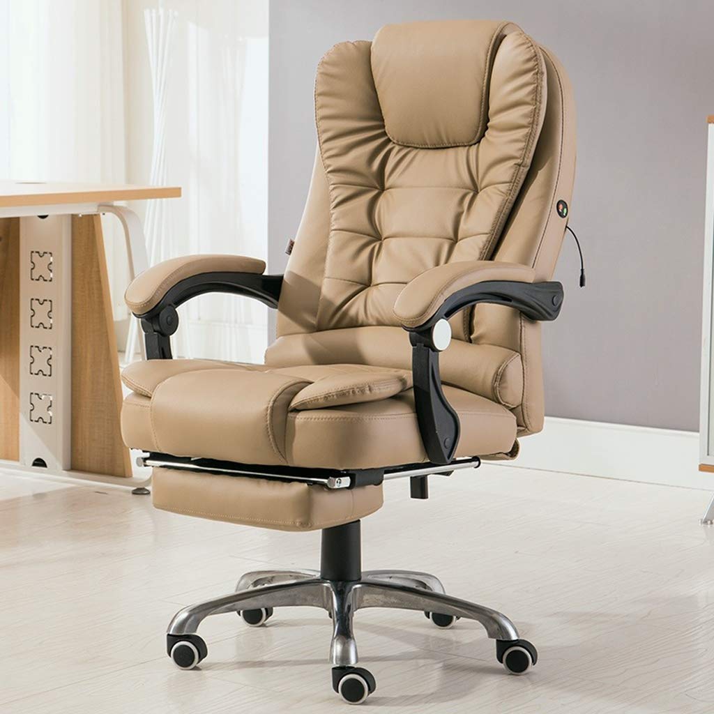Ergonomic Office Desk Chair - High Back Executive Leather Swivel Chair with Reclining Function for Home Office, Study, Computer Work (Black) - Perfect for Bosses, Professionals & Long Hours Sitting