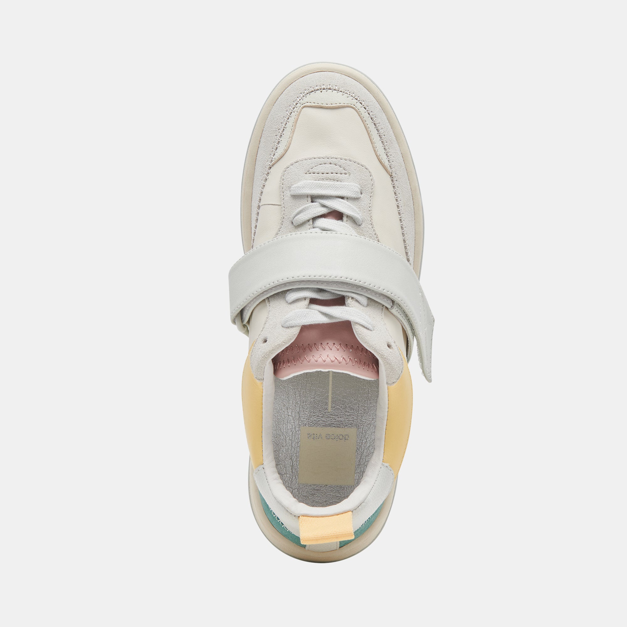 ALVAH Pastel Multi-Color Leather Sneakers for Women - Comfortable Casual Walking Shoes for Everyday Wear, Gym, and Travel