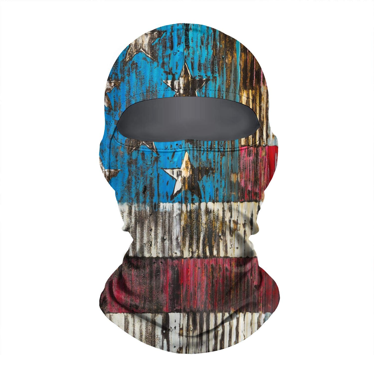 Windproof Unicorn Print Balaclava Face Mask - American Flag Star Design for Men & Women - Perfect for Skiing, Snowboarding & Outdoor Winter Sports