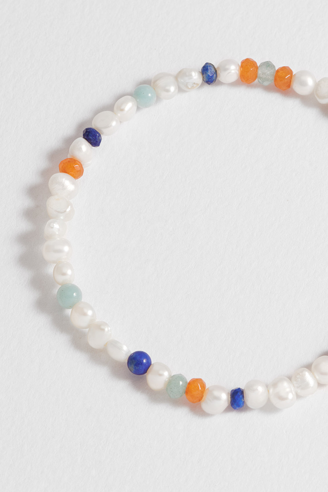 Men's Pearl & Mixed Gemstone Bracelet - Elegant Handmade Jewelry for Gifts, Weddings & Special Occasions