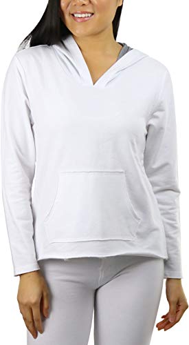 French Terry W/ Kangaroo Pocket - White/Dark H.grey (Junior)