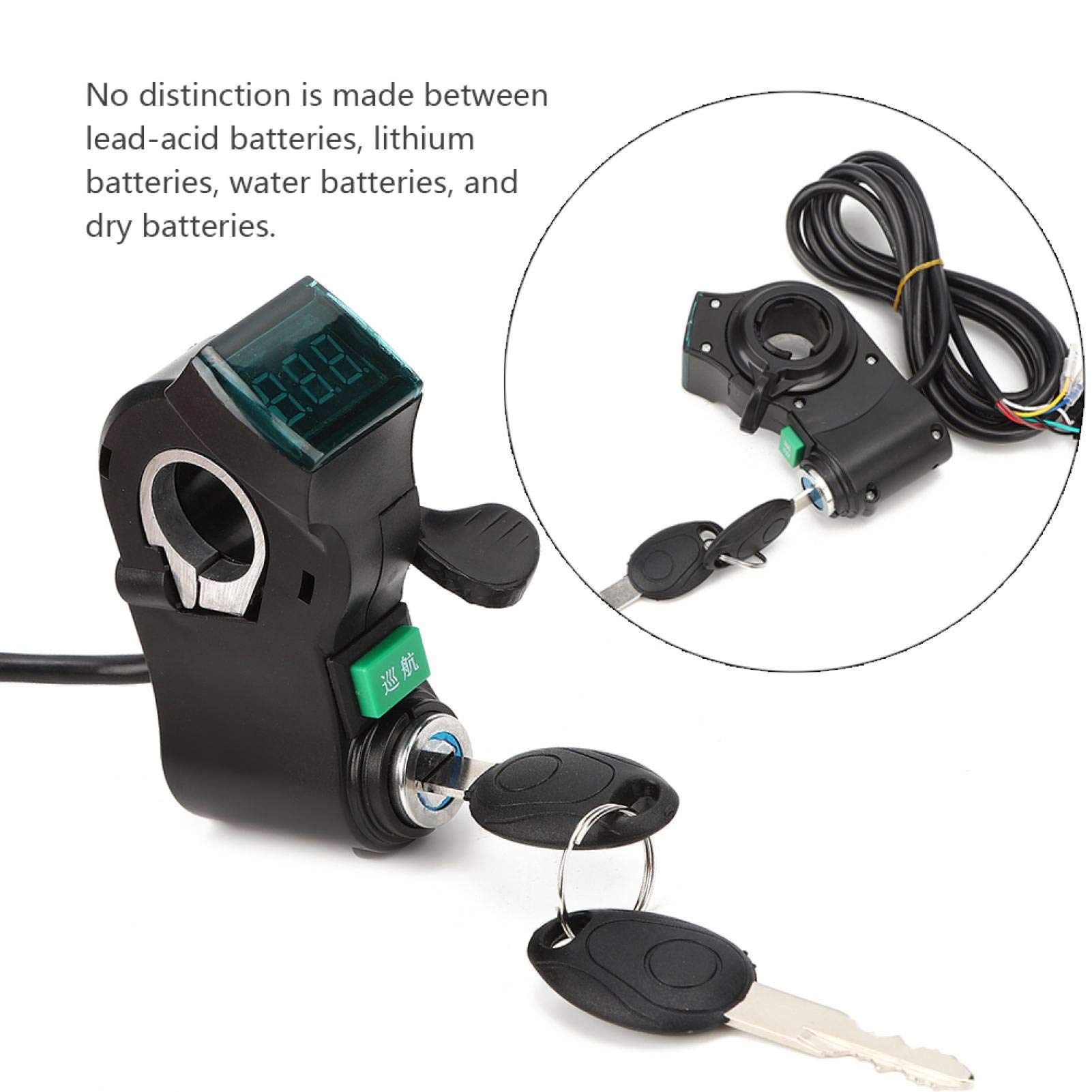 Emoshayoga E-Scooter Throttle Grip - Universal Electric Scooter Replacement Part with Auto-Identification & Red LED Display - Perfect for Commuting, Urban Travel & Last-Mile Transportation