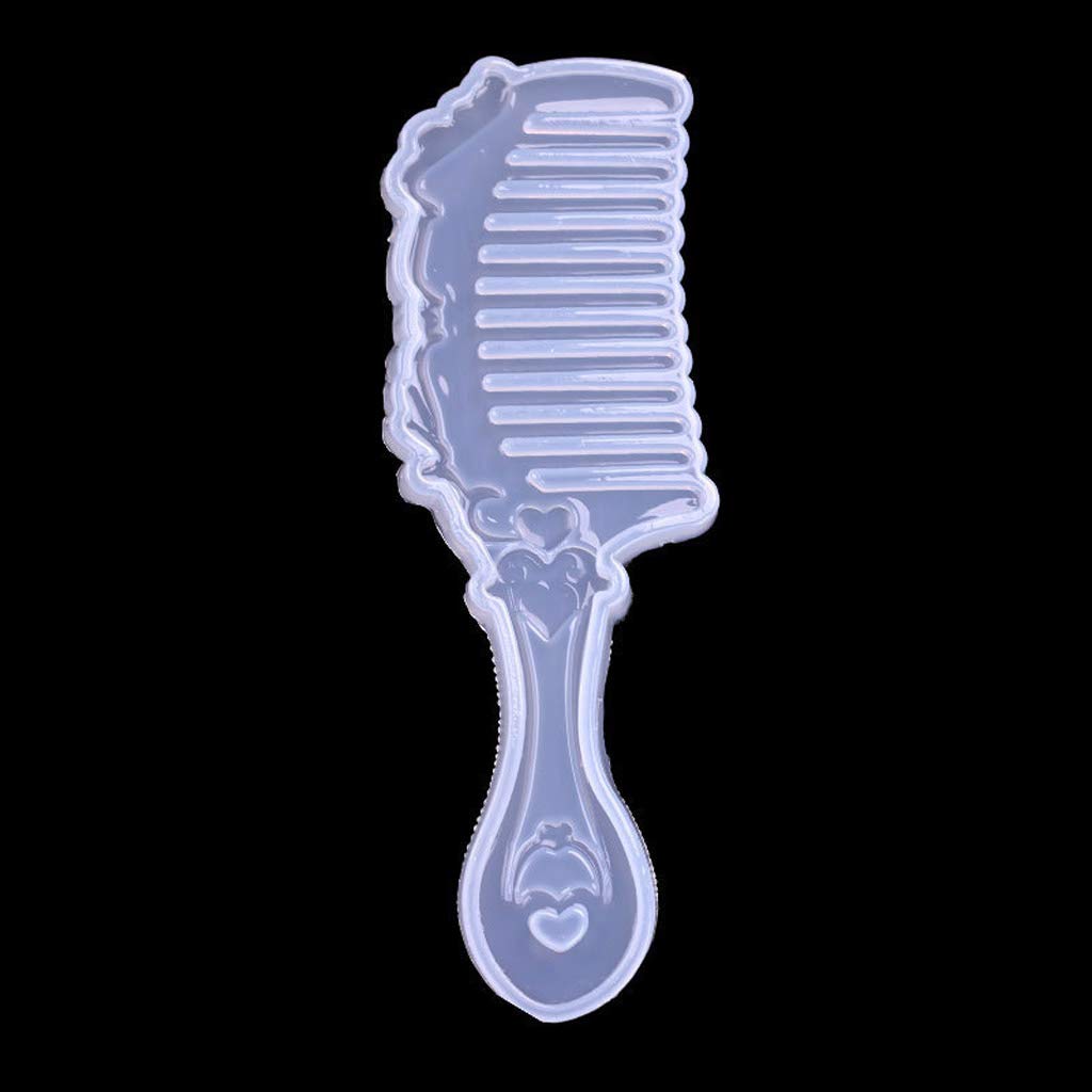 4 Styles DIY Resin Molds Kit for Hair Comb Mirror - Silicone Craft Molds for Jewelry, Home Decor & Wedding Accessories - Perfect for Resin Art, DIY Gifts & Craft Projects