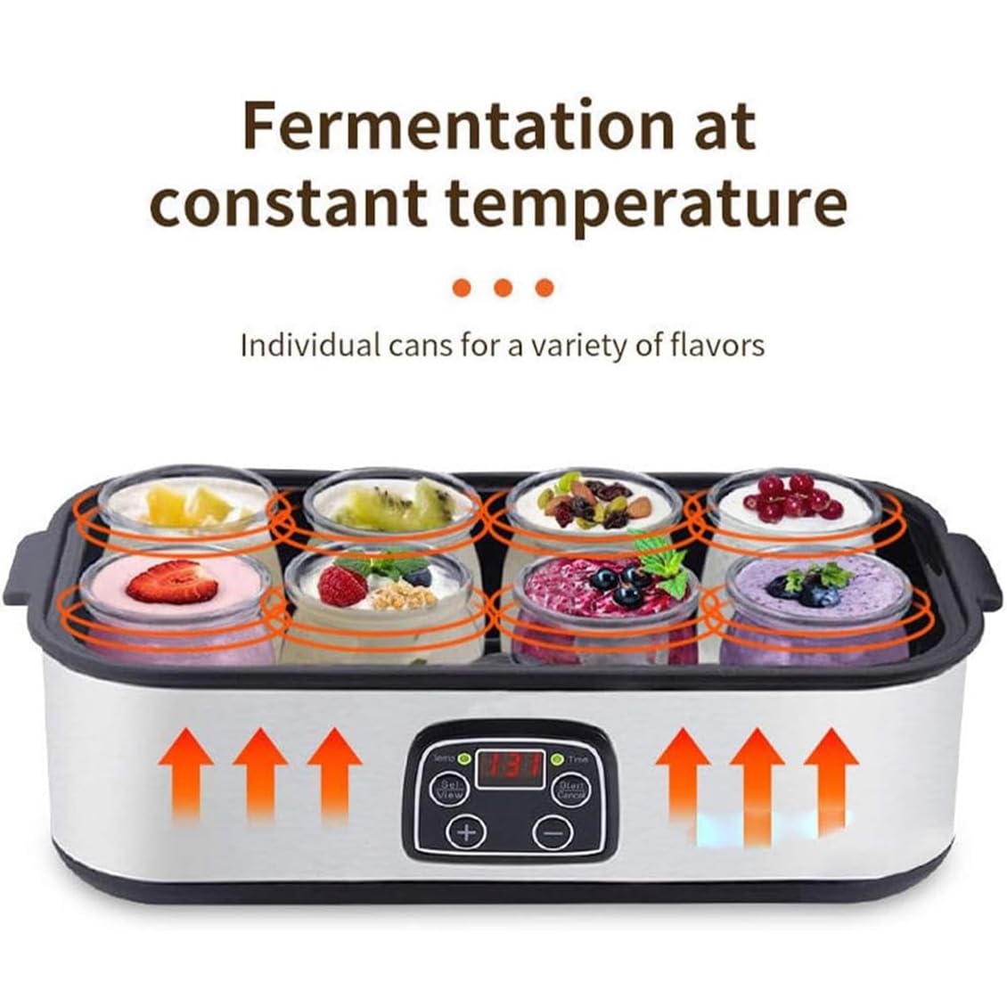 48Oz Electric Yogurt Maker Machine with Adjustable Temperature & Timer - 36-Hour Probiotic Yogurt Maker with Precise Temperature Control - Perfect for Homemade Greek Yogurt, Dairy-Free & Kefir Making at Home