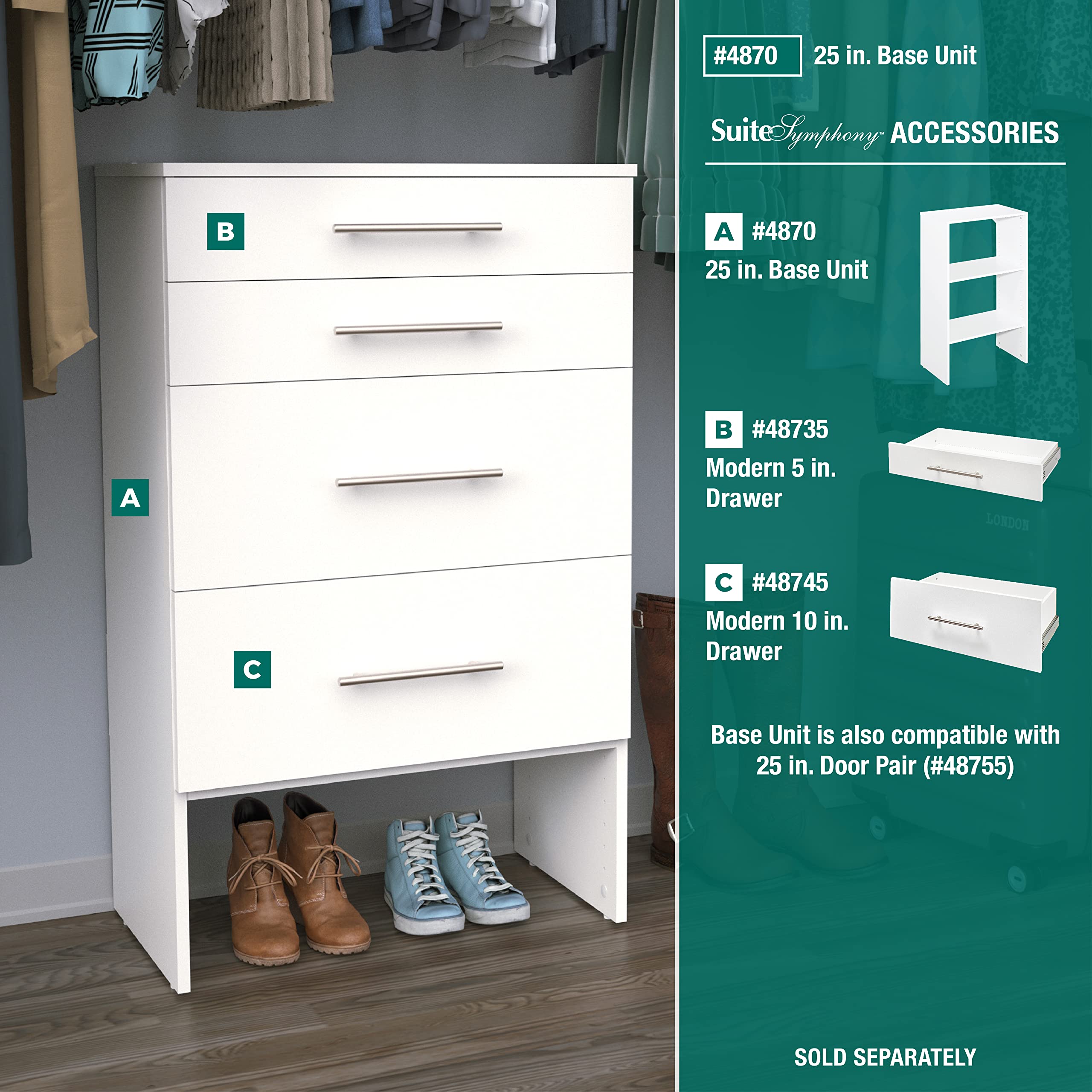 ClosetMaid SuiteSymphony Wood Closet Drawer Organizer - 25