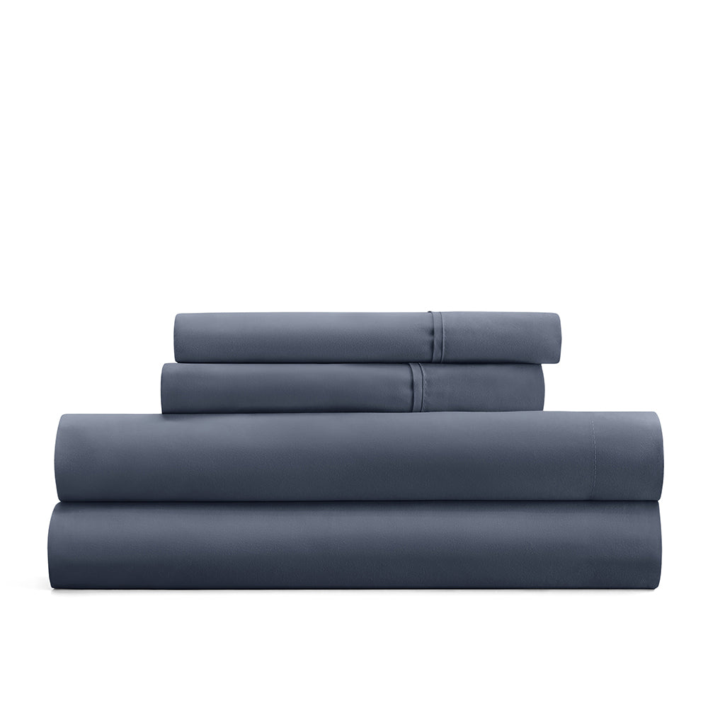 4 Piece Luxury Cotton Sheet Set - Queen Size, Soft & Breathable Bedding for Ultimate Comfort - Perfect for Master Bedroom, Guest Room, or Vacation Home