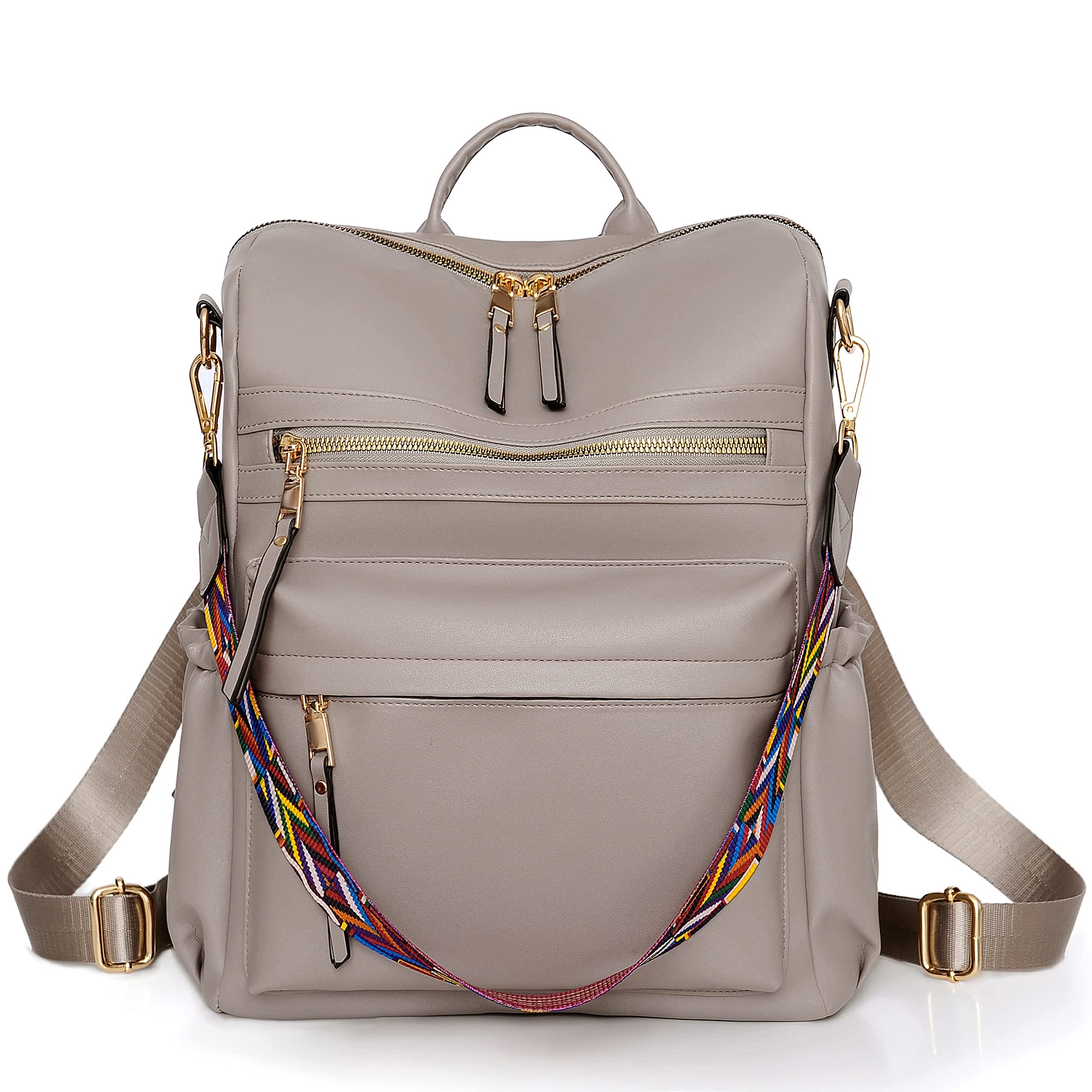 Dora & Liz Women's Leather Backpack Purse - Stylish Travel Shoulder Bag for Ladies, Designer Fashion Backpack for Work, School & Daily Use