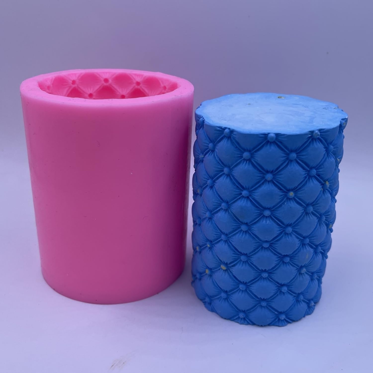 Premium Leather Grain Pillar Candle Mold - Handcrafted Scented Wax Molds for DIY Soy Wax, Beeswax & Resin Crafts - Silicone Candle Making Mould for Home Decor, Wedding Centerpieces & Gift Making