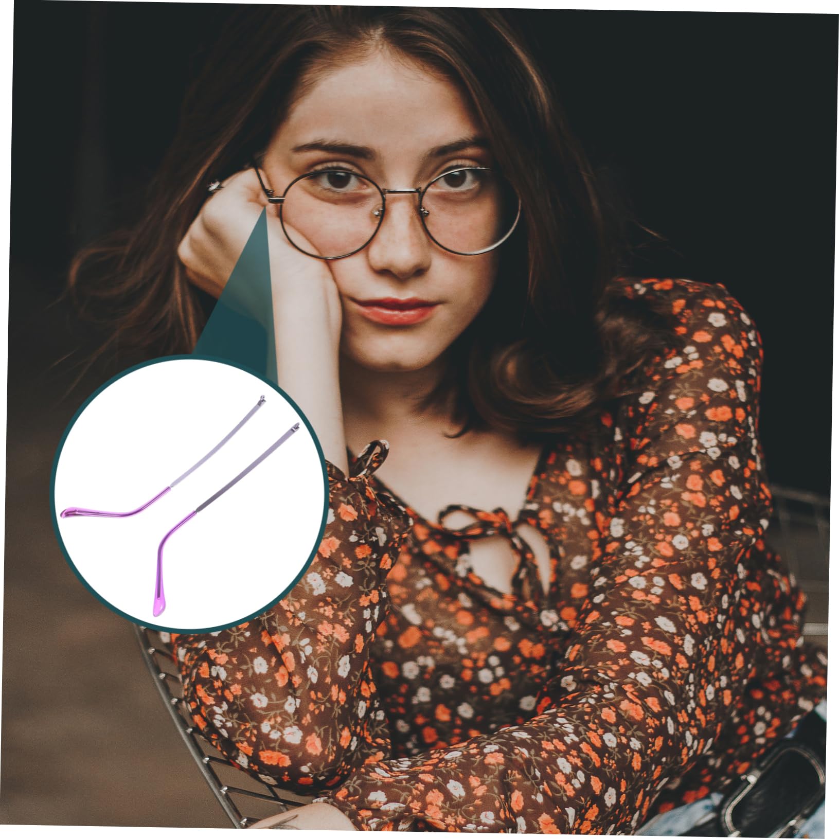 Lurrose 1 Pair Purple Metal Glasses Replacement Arms - Universal Sunglasses & Myopia Glasses Accessories for Men Women - Perfect for Reading, Driving, and Outdoor Activities