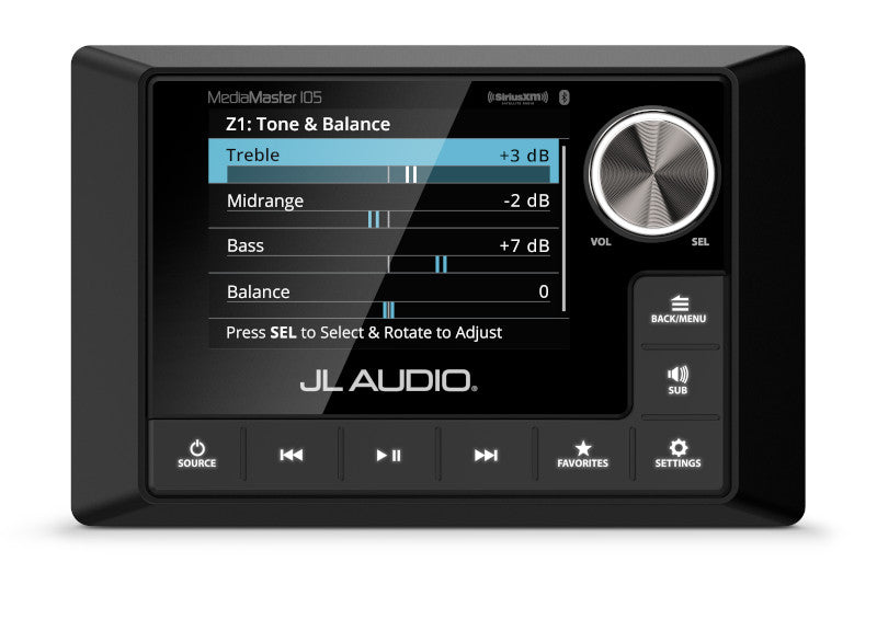 JL Audio MM105 MediaMaster Waterproof Marine Stereo with Color LCD Display - Perfect for Boats, Yachts & Outdoor Water Activities