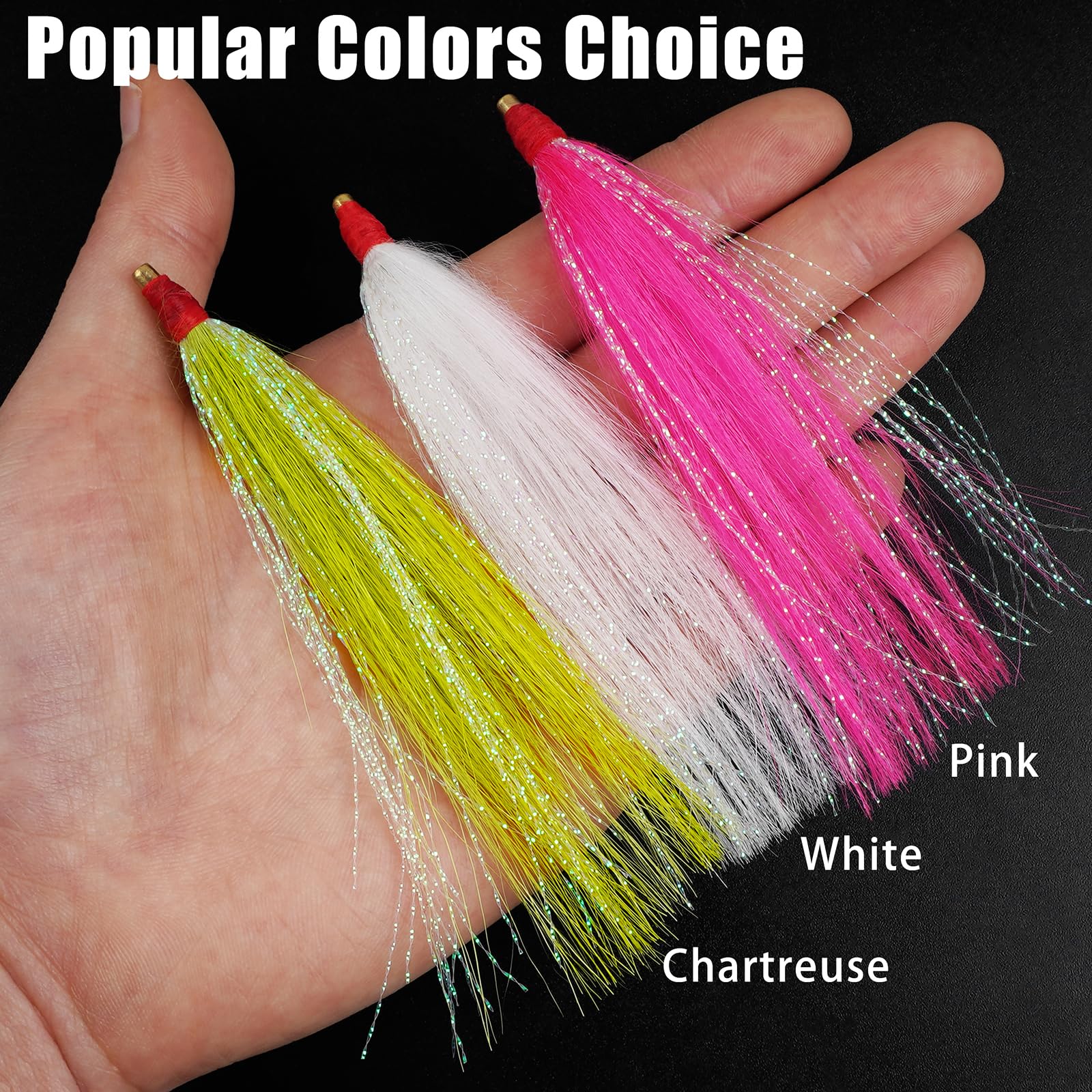 Premium Saltwater Fishing Lures - Bucktail Teasers & Trolling Skirt Lures for Cod, Flounder, Seabass | Flounder Rig Sliding Tube Teaser | Ideal for Deep Sea Fishing & Trolling