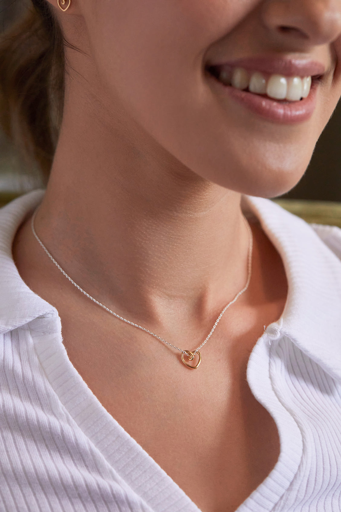 Doodle Heart Necklace - Handmade Minimalist Gold Pendant for Women - Perfect for Valentine's Day Gifts, Anniversary & Everyday Wear