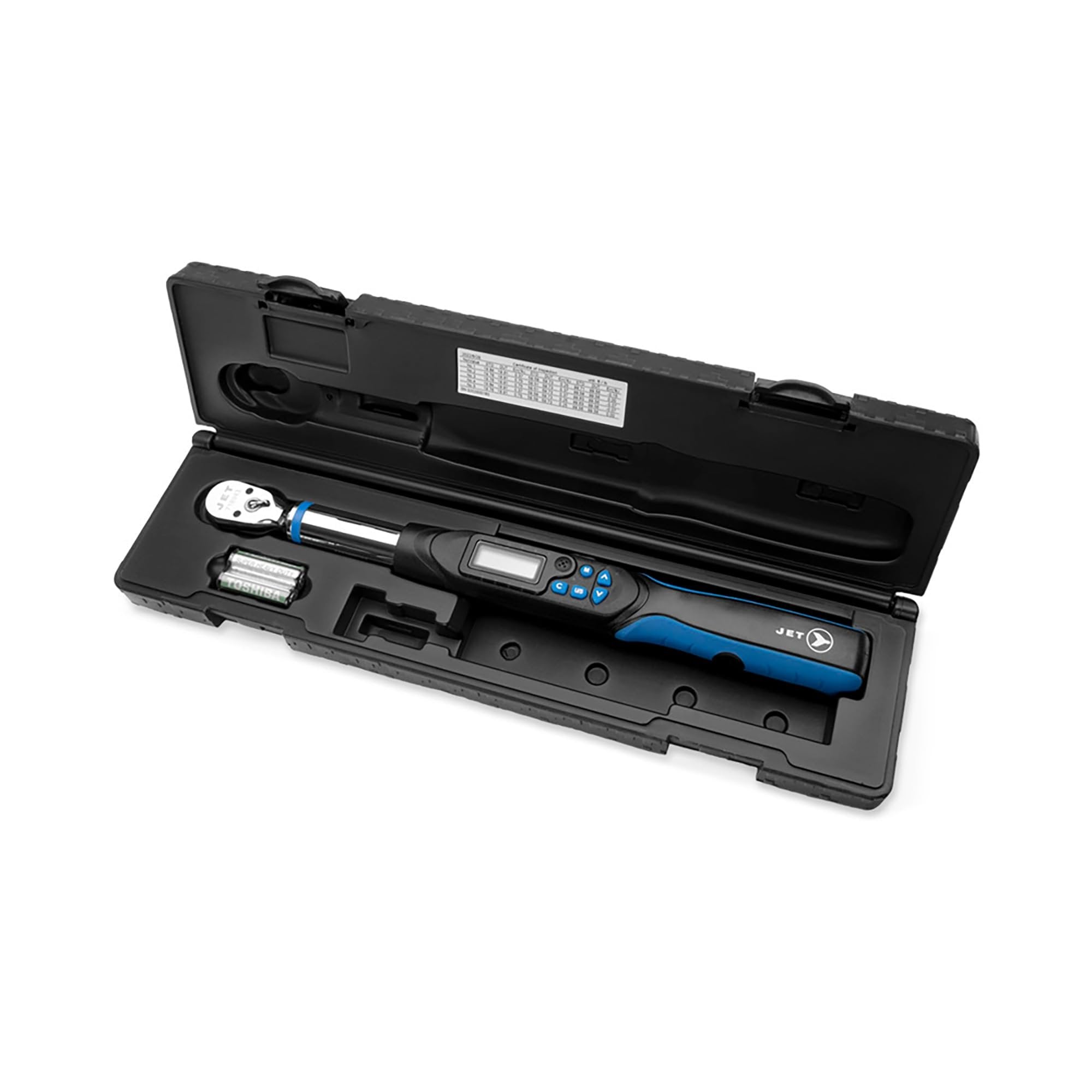JET Digital Torque Wrench 3/8 Inch Drive - 5-99.5 ft/lb Adjustable Torque Range - Precision Tool for Automotive, Bicycle & Machinery Maintenance - Perfect for Mechanics & DIY Projects