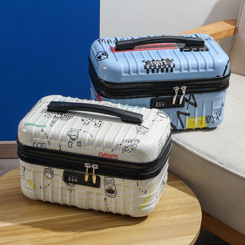 Large 18 Inch Graffiti Makeup Bag for Women - Waterproof Cosmetic Organizer with Multiple Pockets - Perfect for Travel, Gym & Daily Use