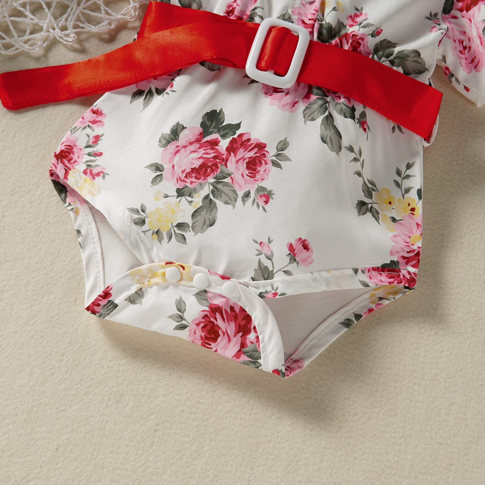 Newborn Baby Girl Summer Romper - Cute Casual Toddler Bodysuit with Fly Sleeve & High Waist Lapel | Perfect for Infant Outfits, Playtime & Photo Shoots