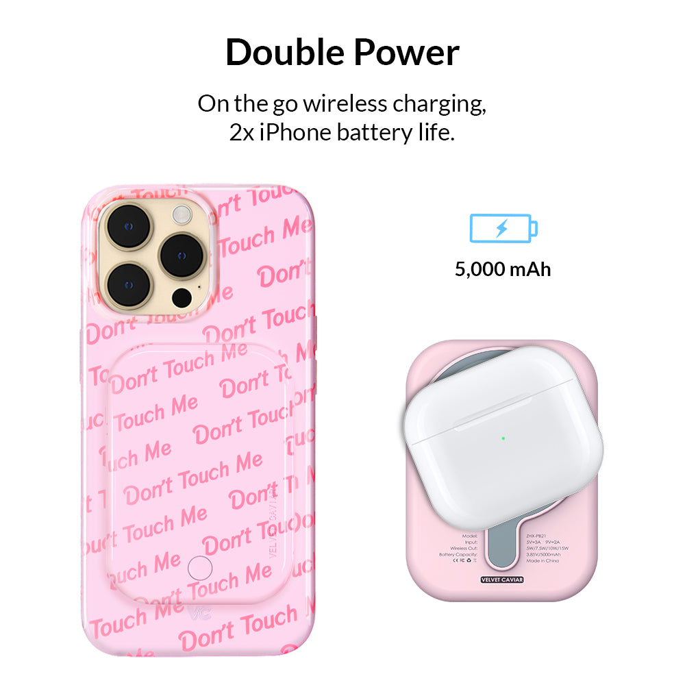 Don't Touch Me MagSafe Battery Pack - Portable Wireless Charger for iPhone 12/13/14 | Perfect for Travel, Work & Outdoor Adventures